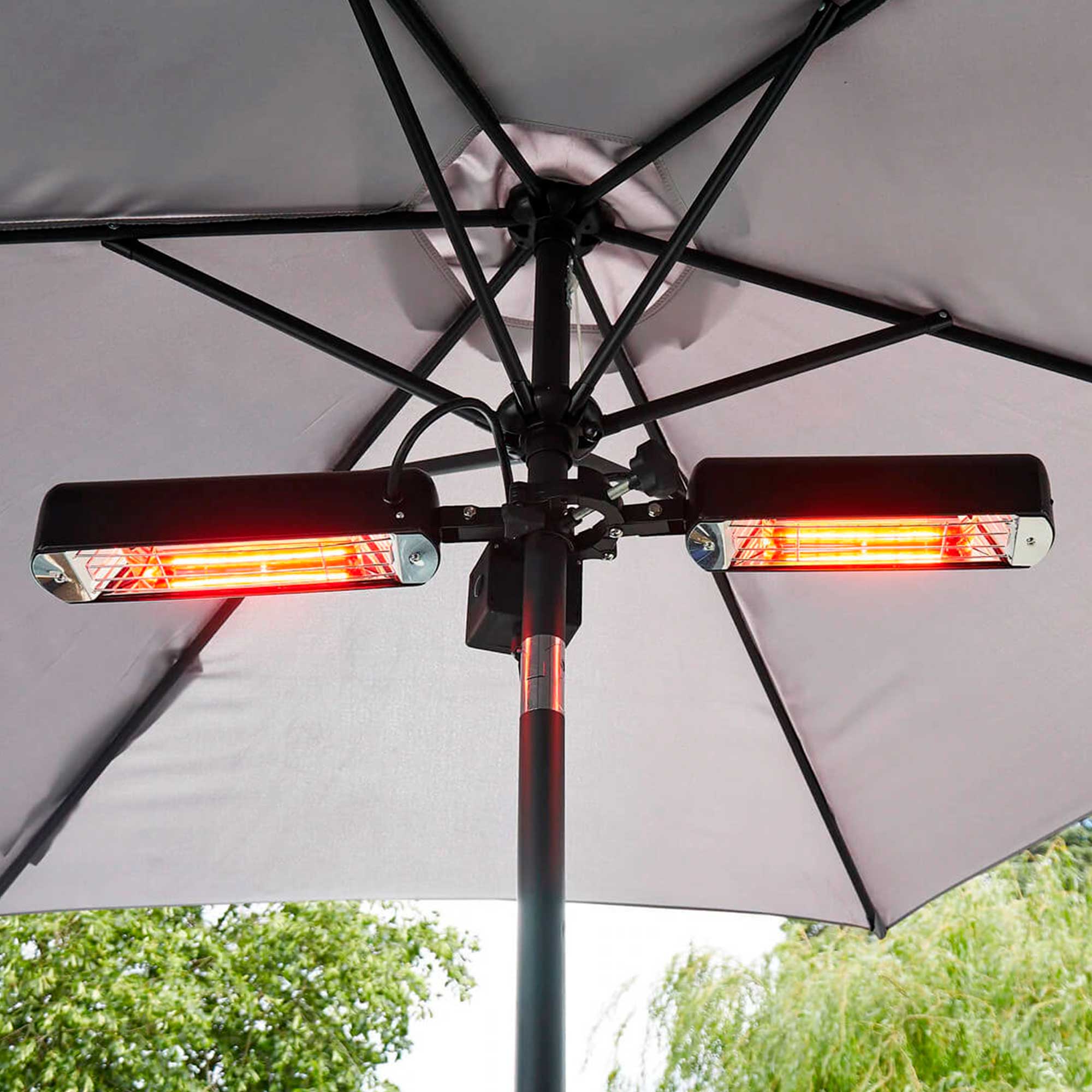 Portable Folding Patio Heater with Infrared Technology - 1600W Outdoor Gazebo & Parasol Heater - Ideal for Backyard, Garden, and Camping Use - Model DG176