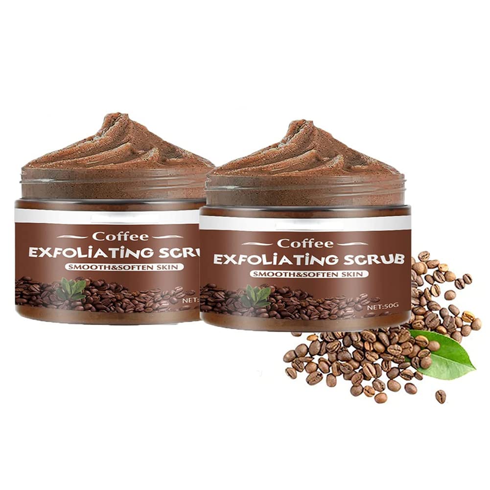 2023 New Blossoms Coffee Renewing Body Scrub - Caffeine Exfoliating Scrub for All Skin Types, 2-Pack | Deep Cleansing & Skin Renewal for Smooth, Glowing Skin | Perfect for Shower & Spa Days