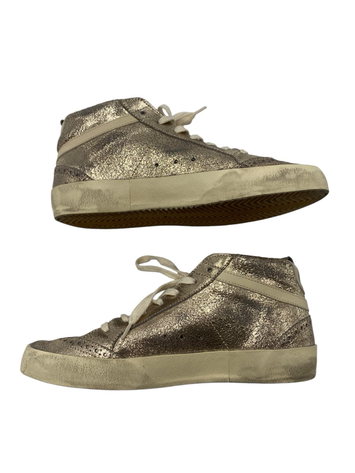 Golden Goose Midstar Metallic Wing Tip Sneakers for Women | Size 39 (US 9) | Fashionable Comfort for Casual Outings & Street Style