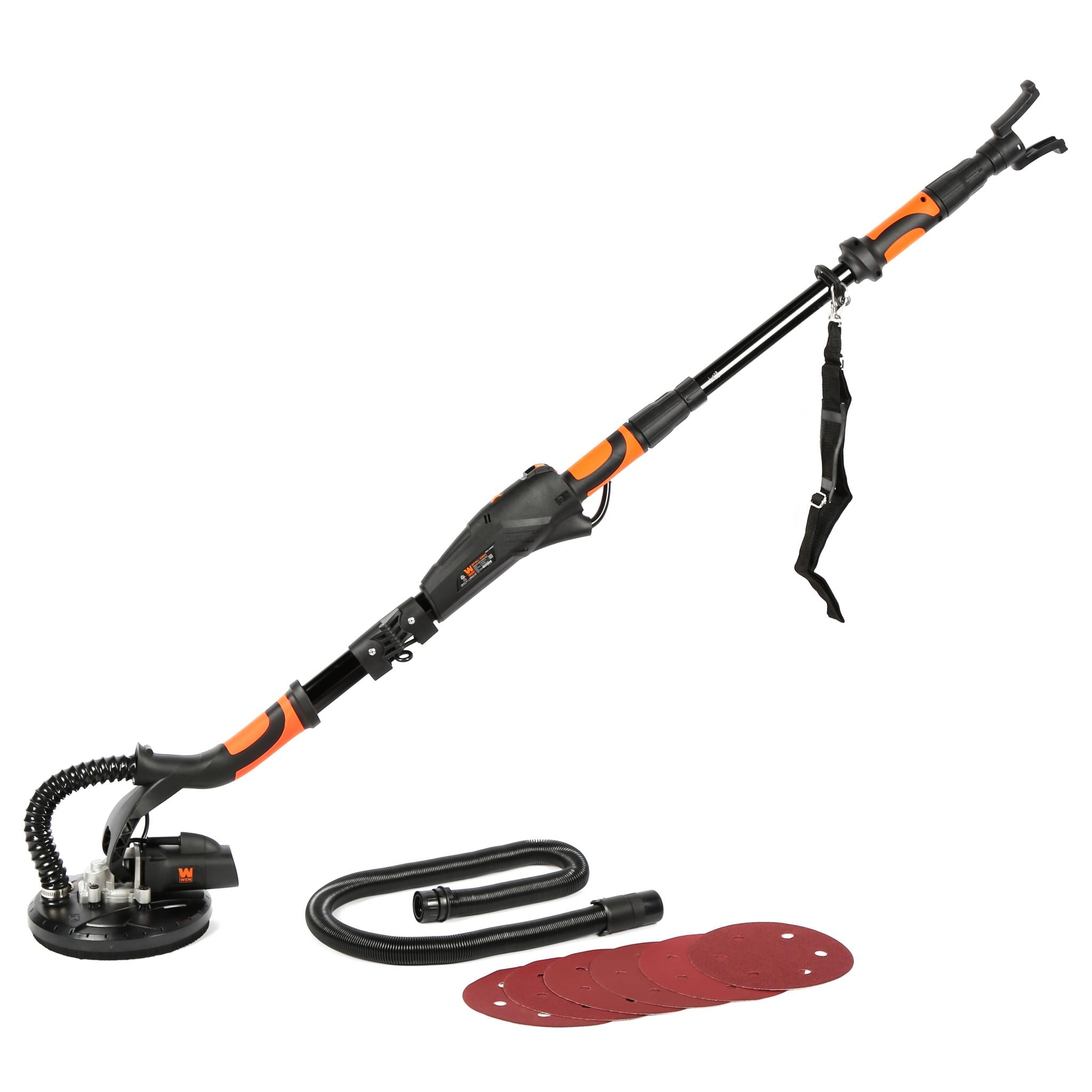 WEN DW5062 Variable Speed 5 Amp Drywall Sander with 15 Foot Dust Hose - Professional Drywall Sanding Tool for Smooth Walls & Ceilings - Perfect for Home Renovation, Construction & DIY Projects