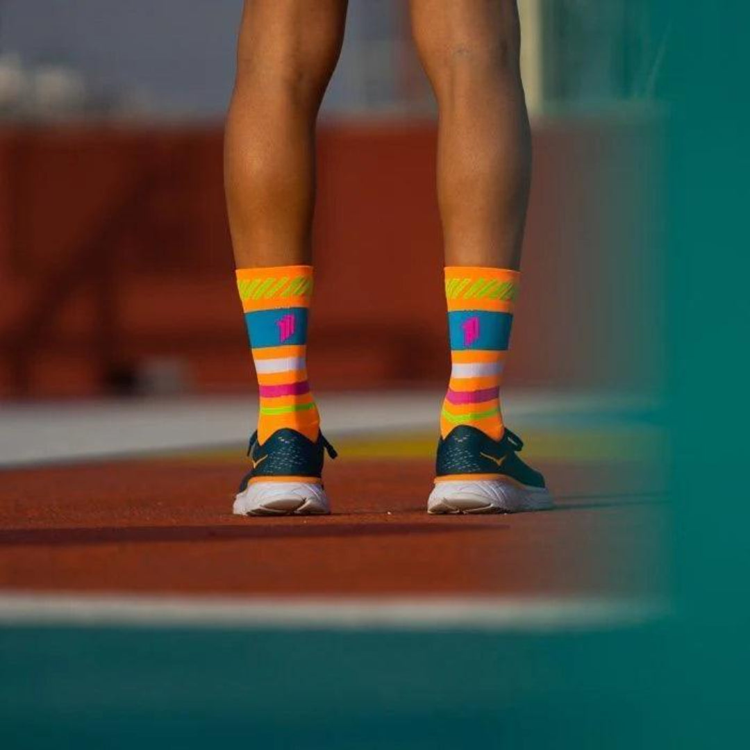 Breathable Running Socks for Men & Women - Sporcks Lima Limón Moisture-Wicking Athletic Socks - Perfect for Jogging, Marathon & Workout
