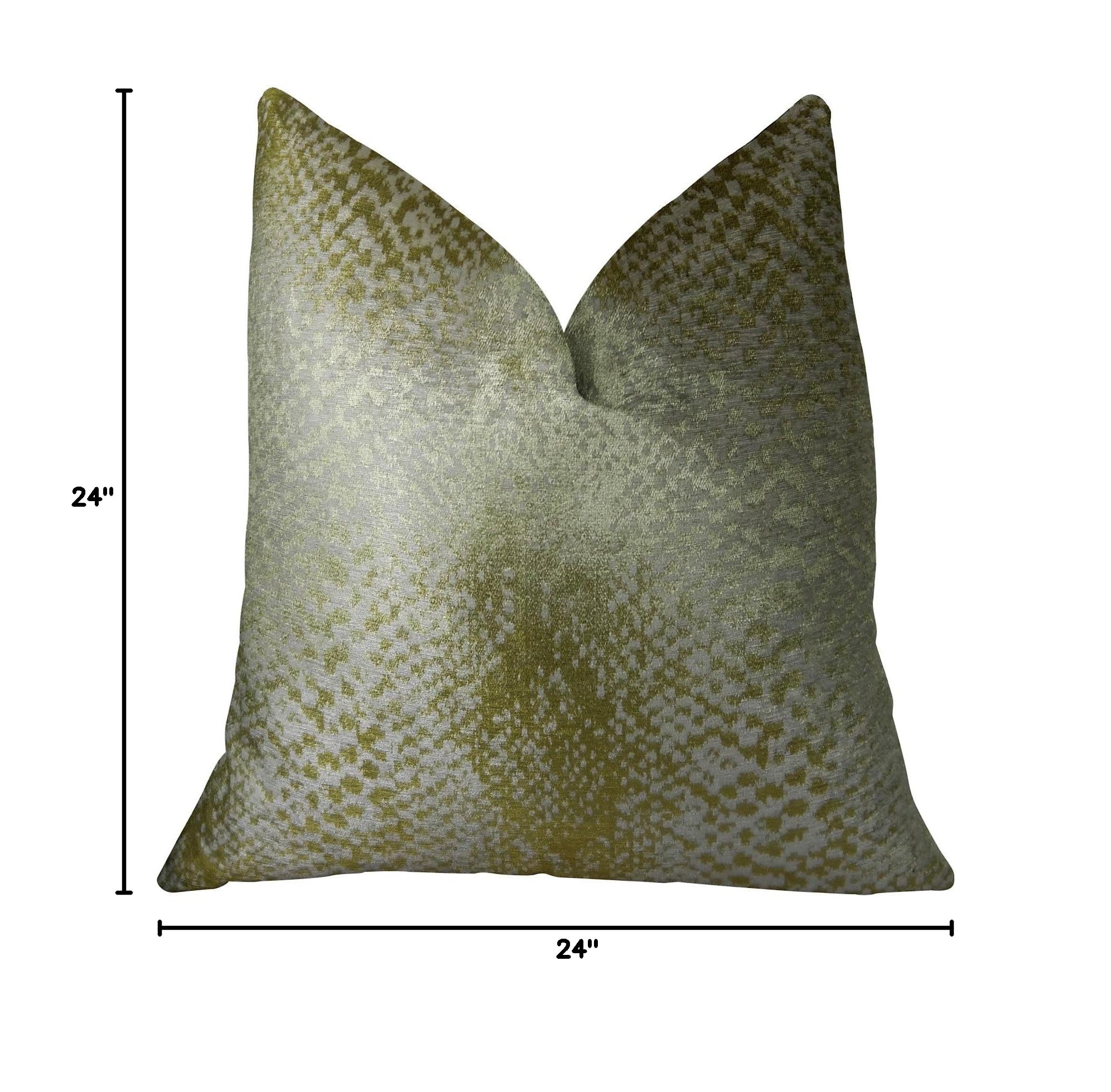 Plutus Hidden World Gold Handmade Throw Pillow - Luxury Boho Decor for Sofa, Bed & Living Room - Perfect for Home Styling and Cozy Comfort