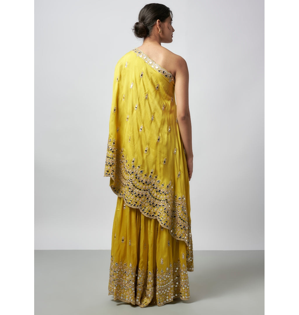 Stylish Akasa Sharara Set for Women | Elegant Pakistani Ethnic Outfit | Perfect for Weddings, Parties & Festive Occasions