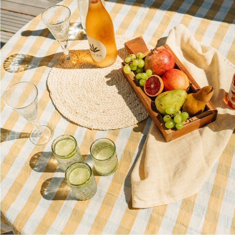Maja Maize Woven Placemats Set of 4 - Eco-Friendly Natural Fiber Table Mats for Dining, Kitchen, and Home Decor - Perfect for Farmhouse, Rustic, and Boho Style Tablescapes