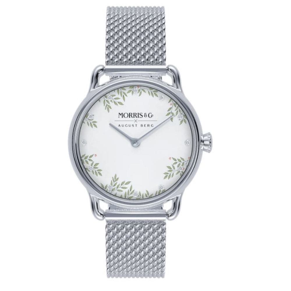 August Berg Women's Watch with White Dial & Silver Milanese Strap - M1LIE0926E20MSL | Elegant Timepiece for Office, Party & Everyday Wear