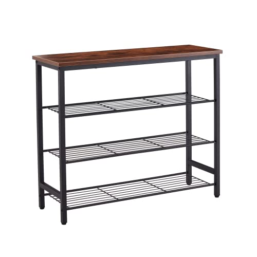 4-Tier Shoe Rack Organizer - Sturdy Metal Free Standing Shoe Shelf for Closet, Entryway & Hallway - Space Saving Shoe Storage for Sneakers, Boots & Heels | Perfect for Small Apartments & Home Organization