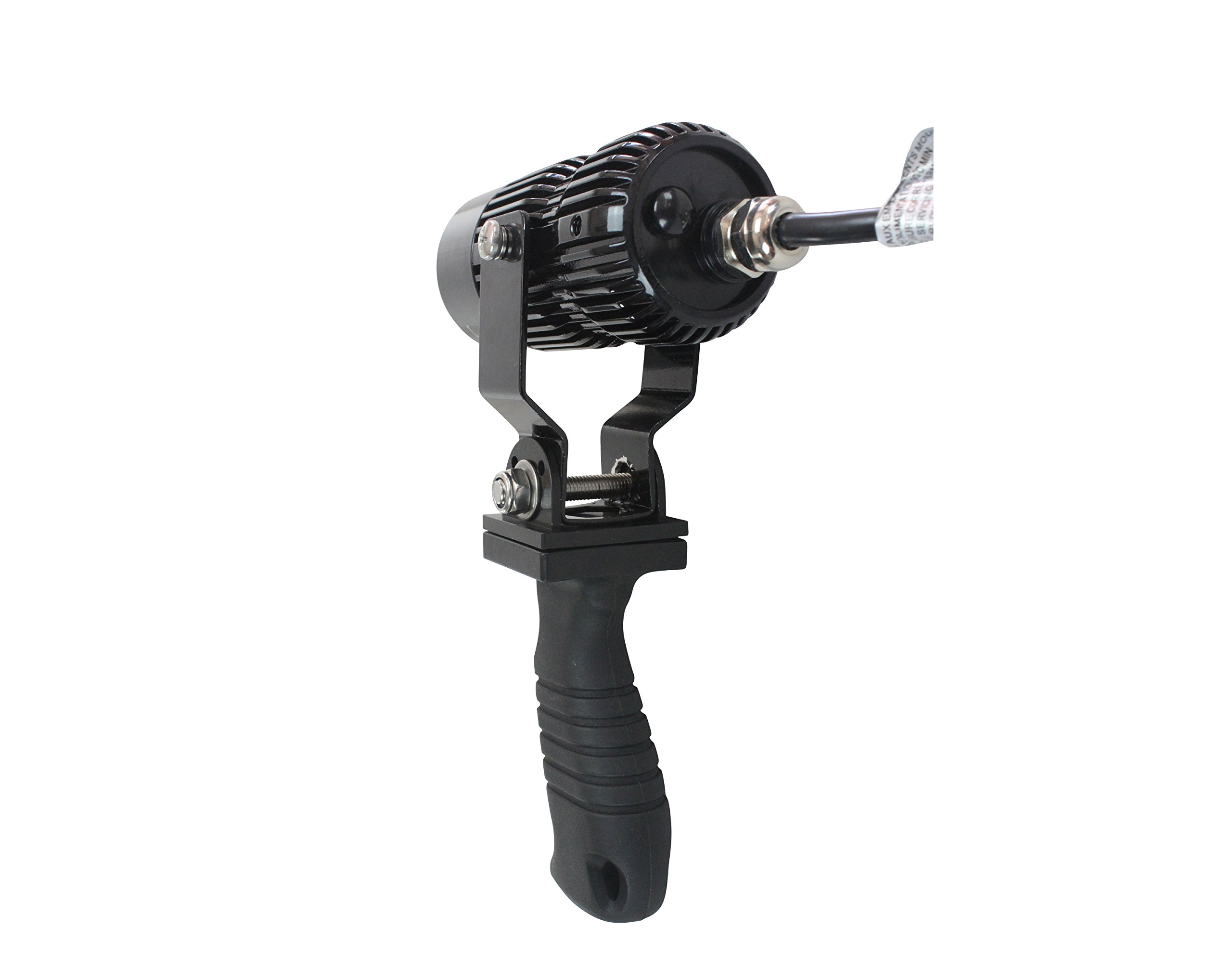 18W Handheld LED Spotlight for Industrial Lighting - Aluminum Housing - 120-277V AC - IP65 Waterproof (-25°C to 60°C) - Black - Ideal for Construction Sites, Emergency Repairs & Outdoor Work