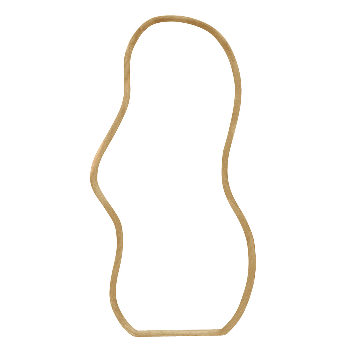 Florentina Oak Curve Floor Mirror - 90 x 180cm Full-Length Standing Mirror with Elegant Wooden Frame for Bedroom, Living Room & Entryway Decor