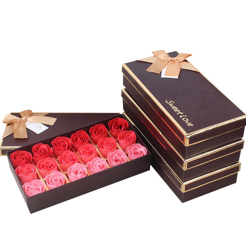 Naladoo #02 Rose Petal Scented Bath Soap with Real Rose Petals - Moisturizing Body Soap for Women, Bridal Shower Favors, Floral Table Decorations & Luxury Bathroom Essentials (Red, Pack of 1) - Perfect for Spa Days, Wedding Decor, and Romantic Gift Giving
