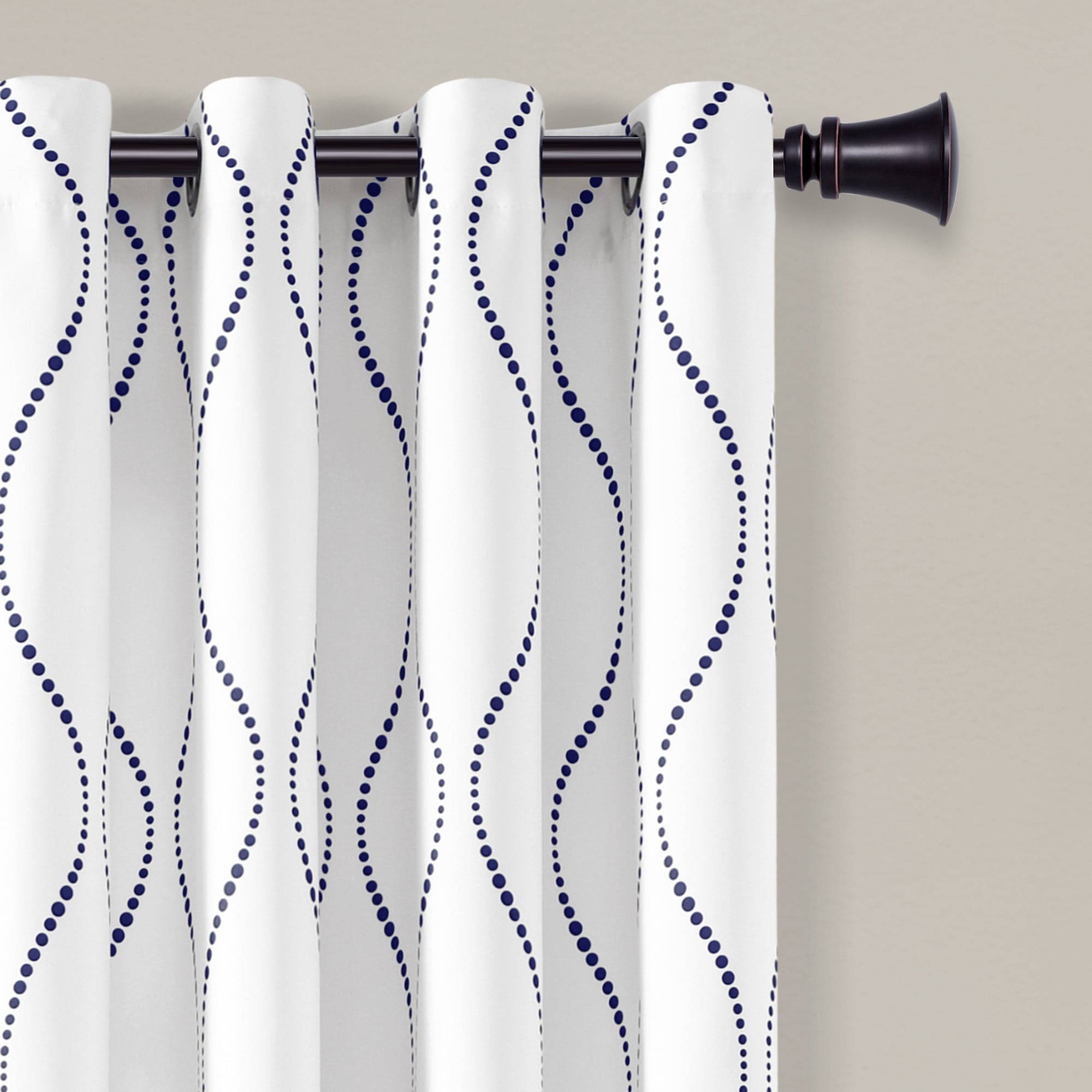 Swirl Light Filtering Window Curtains - Blackout Sheer Drapes for Living Room & Bedroom - Soft Sunlight Diffusion & Privacy Protection