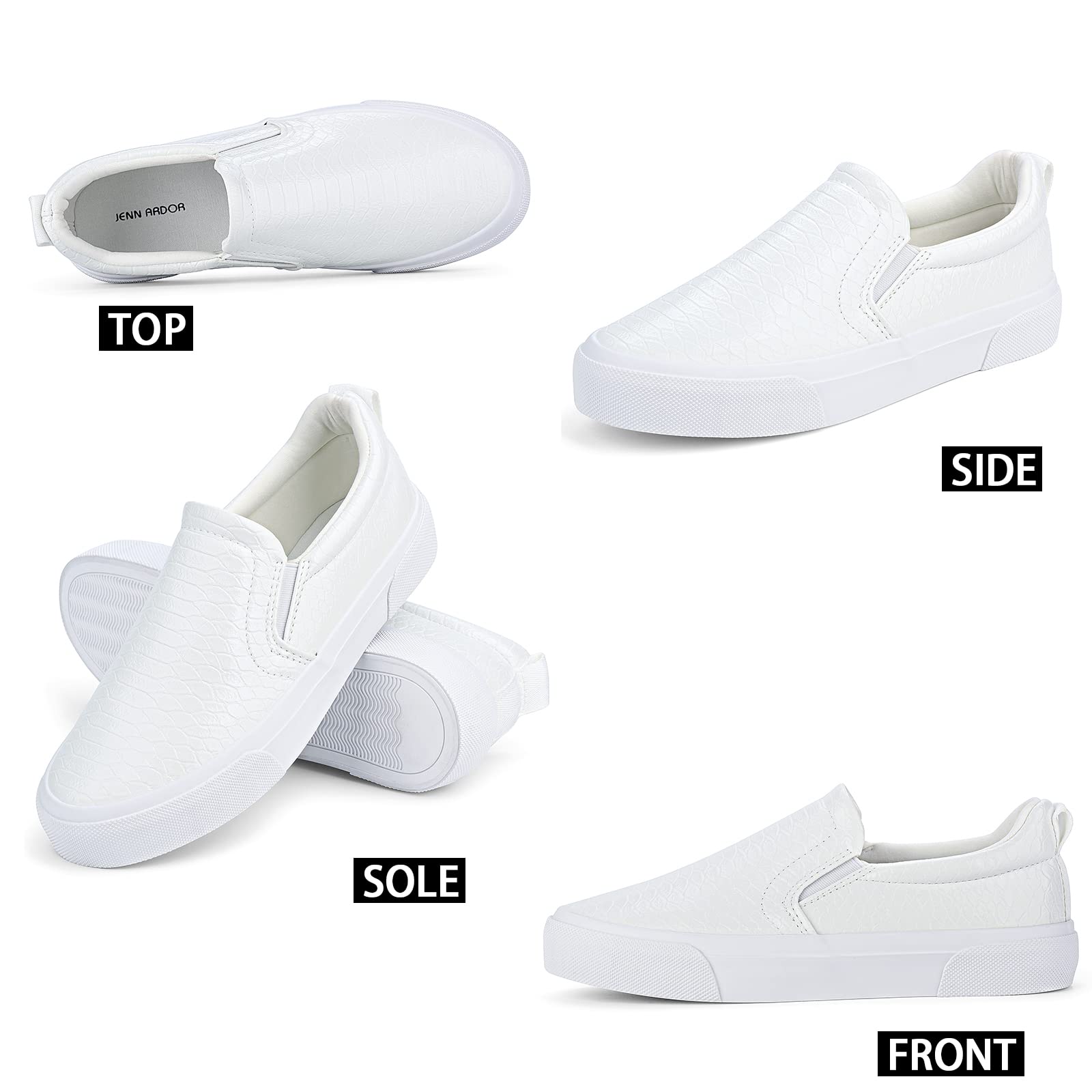 **JENN ARDOR Women's Slip-On Sneakers - Comfortable Memory Foam Loafers for Walking, Casual & Fashion - Perfect for Work, Travel & Everyday Wear**
