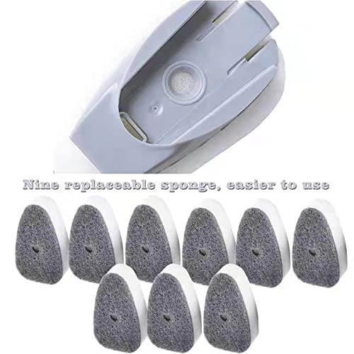 9pcs Kitchen Sponge Refills Set - Soap Dish Wand Replacement for Cleaning