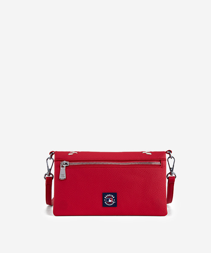 MLB Boston Red Sox Genuine Leather Crossbody Bag for Women - Stylish Game Day Purse for Baseball Fans & Sports Outings