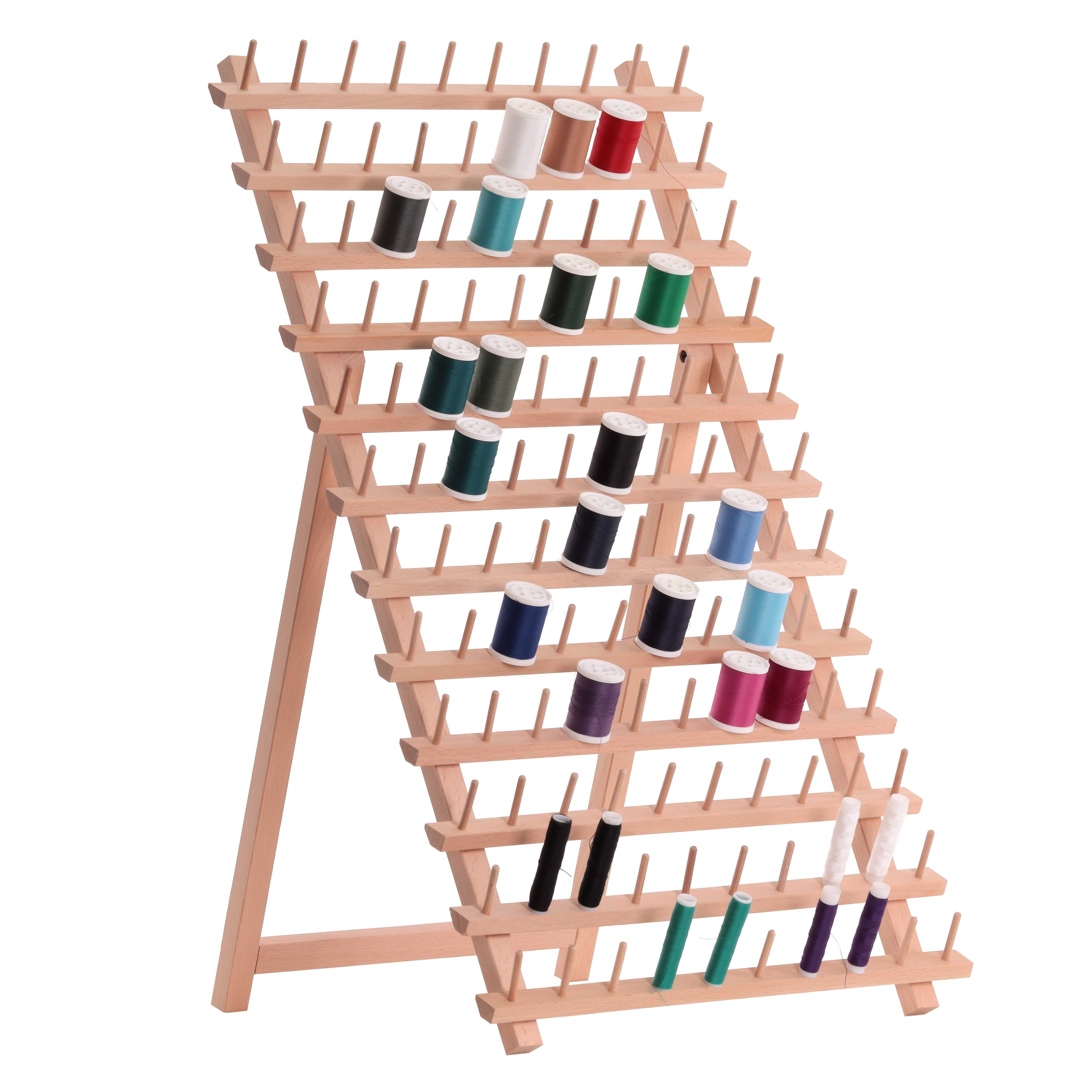 Premium 120 Spool Wooden Thread Holder - Sewing & Embroidery Thread Storage Organizer for Craft Room, Quilting & DIY Projects - Perfect for Knitting, Crochet & Fabric Art Supplies Organization