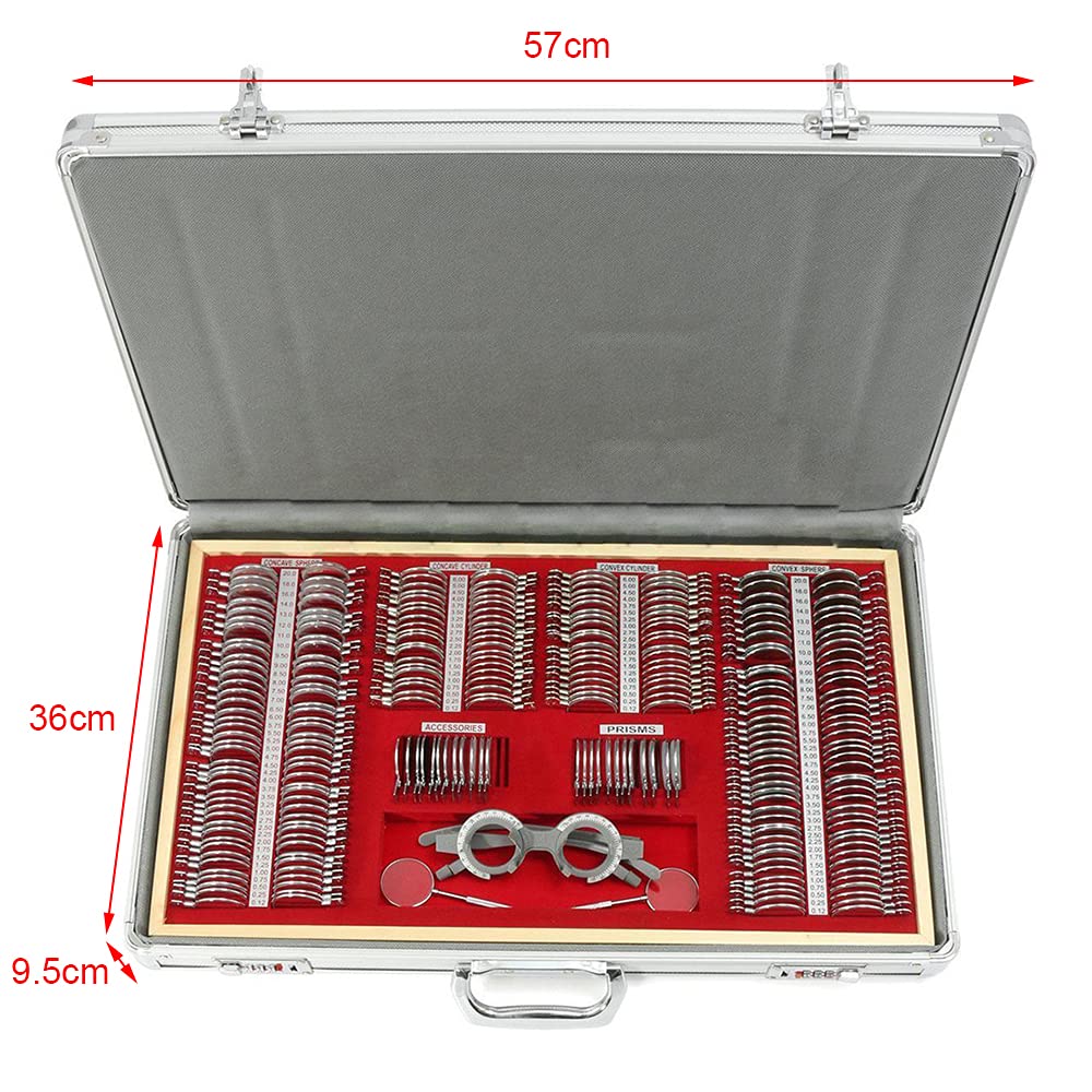 266-Piece Professional Optometry Kit - Metal & Aluminum Frame Optical Audition Set with Shell Automatic Lens - Perfect for Eye Exams, Vision Testing & Optical Practice in Clinics & Schools