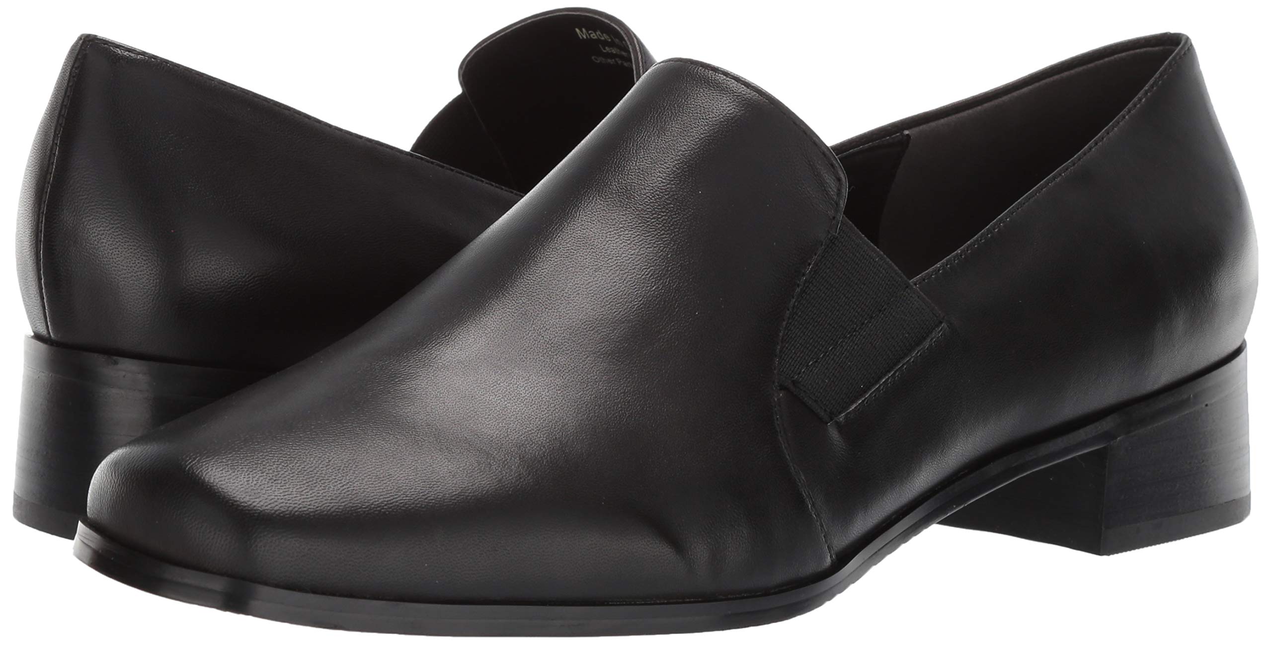 Trotters Women's Ash Loafer Shoes - Black Kid Leather Size 7.5 Narrow - Comfortable Office & Casual Slip-Ons for Work & Everyday Wear