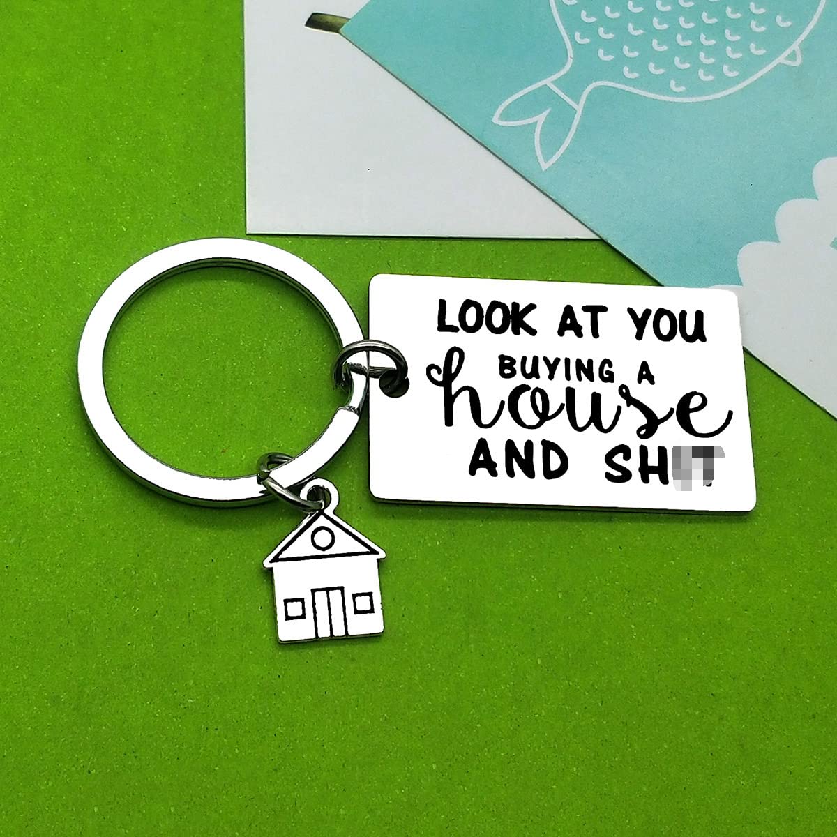 Baipilu New Home Keychain - First Home Gift & Housewarming Present for Realtor Closing, Moving in Key Ring Jewelry - Perfect for New Homeowners & Housewarming Parties