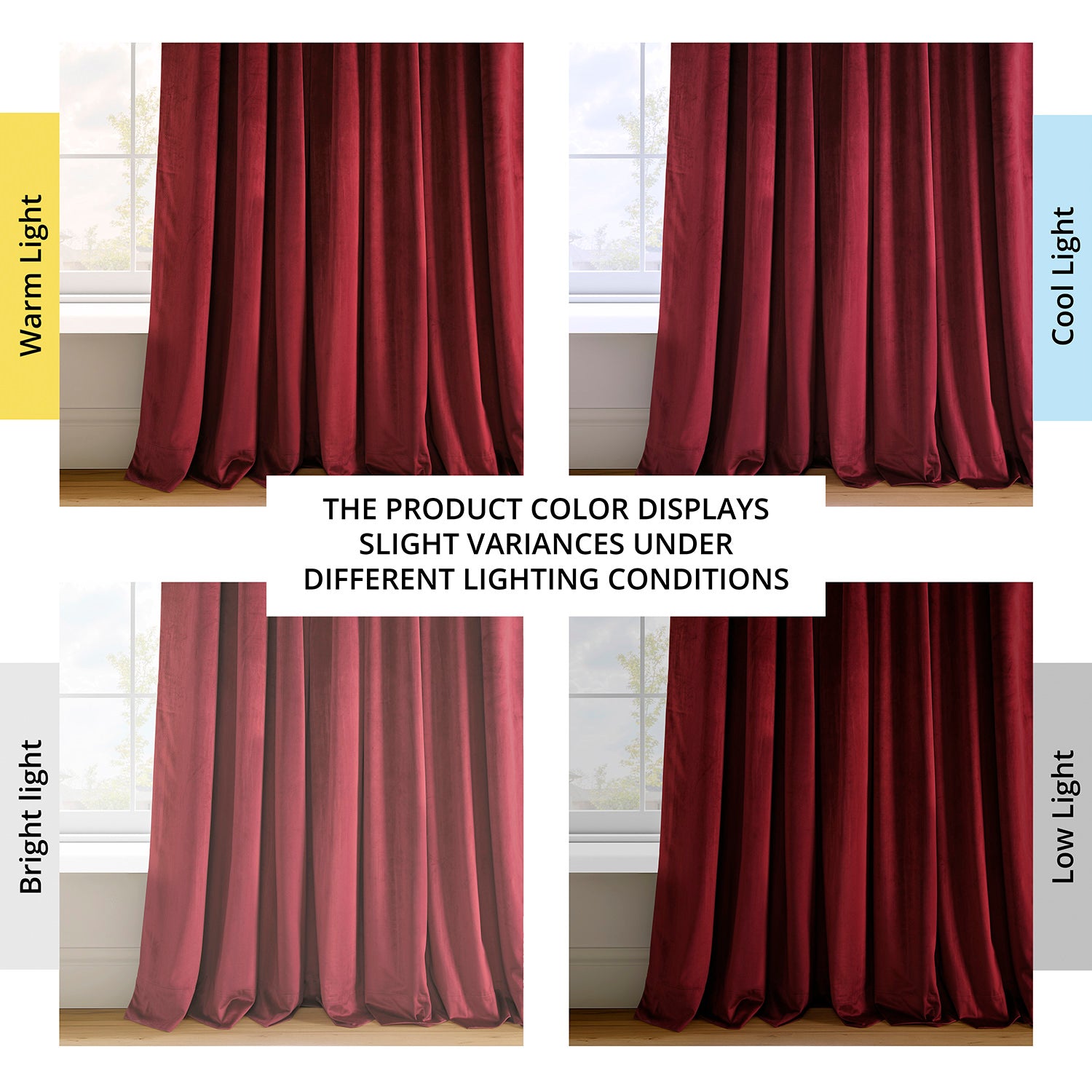 Moroccan Red Signature Velvet Blackout Curtains for Bedroom - Thermal Insulated Window Drapes for Living Room & Nursery - Noise Reducing & Light Blocking Luxury Curtain Panels