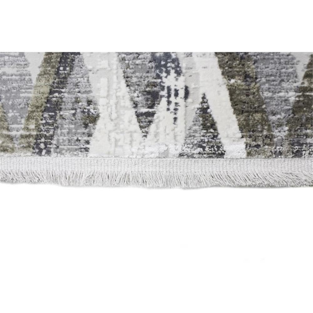 Bashian Collection 4’ x 6’ Luxury Power Loom Area Rug - Soft Viscose & Durable Polyester Blend - Modern Beige/Grey Runner Rug for Entryway, Living Room, Bedroom - Perfect for Home Decor & High Traffic Areas
