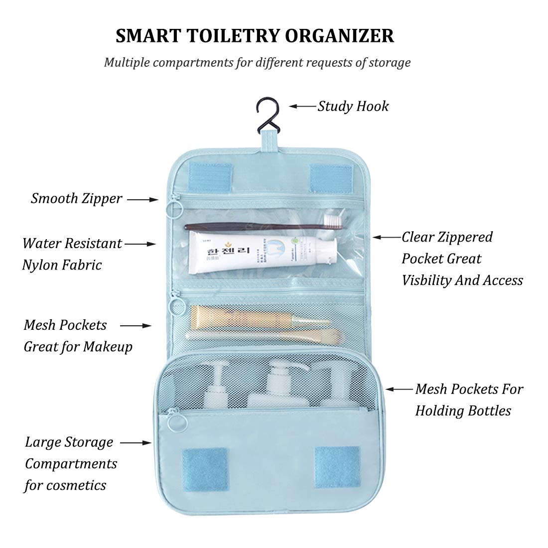 Belsmi 9-Piece Packing Cubes Set with Shoe Bag - Lightweight Compression Travel Organizer for Luggage & Suitcases (Blue) - Perfect for Business Trips, Vacations & Family Travel Organization