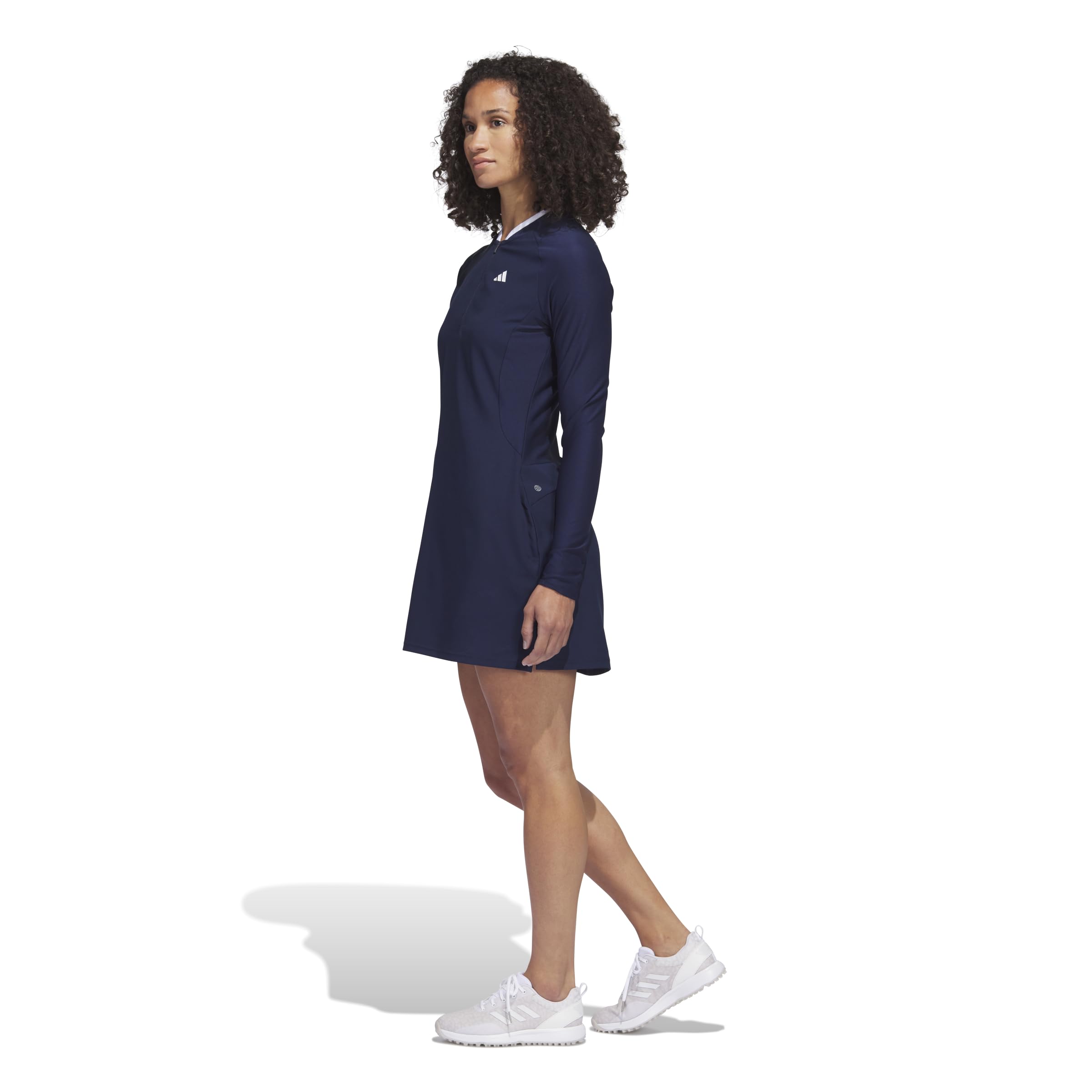 Adidas Women's Long Sleeve Golf Dress - Moisture Wicking & UV Protection - Perfect for Golf Tournaments & Outdoor Sports