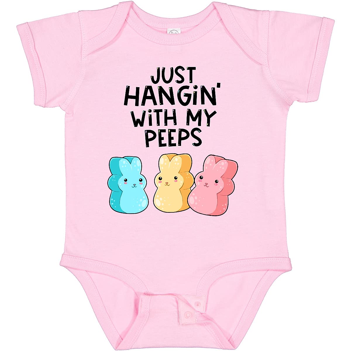 Inktastic Easter Just Hangin' with My Peeps Baby Bodysuit - Cute Easter Outfit for Infants & Toddlers - Perfect for Easter Photos, Family Gatherings & Holiday Celebrations