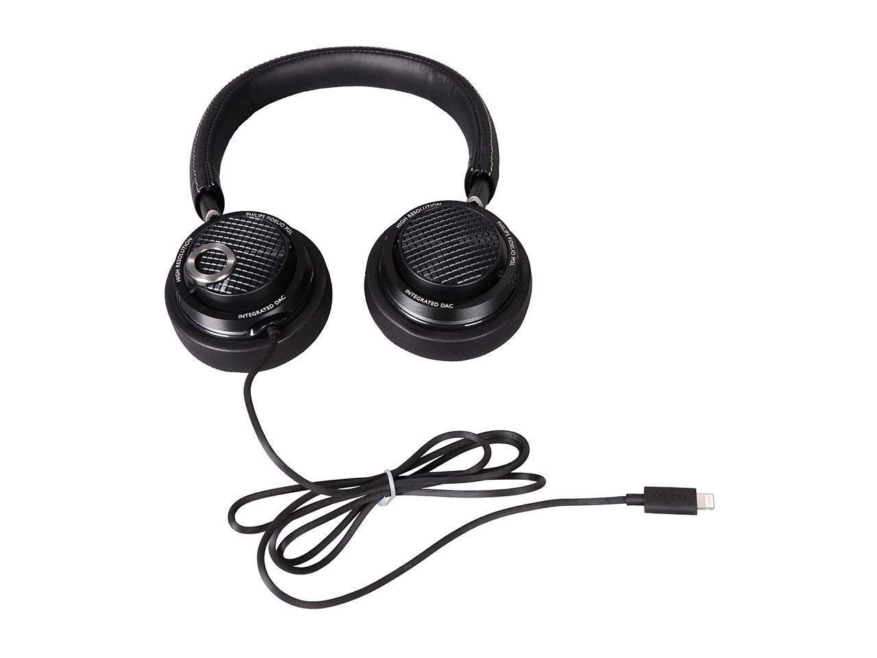 Philips Fidelio M2L/27 High Resolution Headphones with Built-in DAC - Lightning Connector for iPhone & iOS Devices - Premium Over-Ear Headphones for Music, Gaming & Travel (Black)