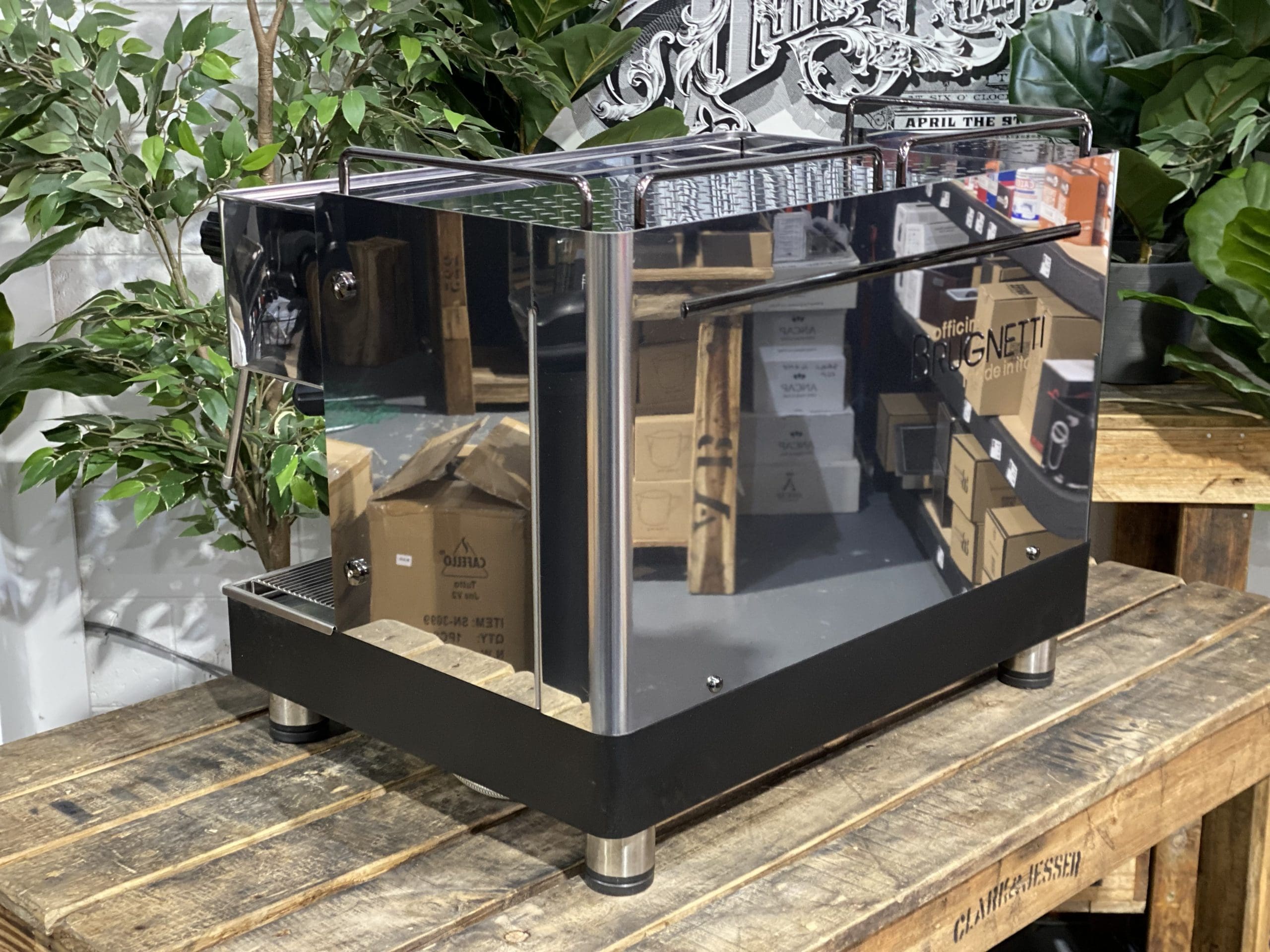 Brugnetti Gamma 2 Group Commercial Espresso Machine - Stainless Steel Professional Coffee Maker for Cafes, Restaurants & Coffee Shops | Perfect for High-Volume Brewing & Barista Use