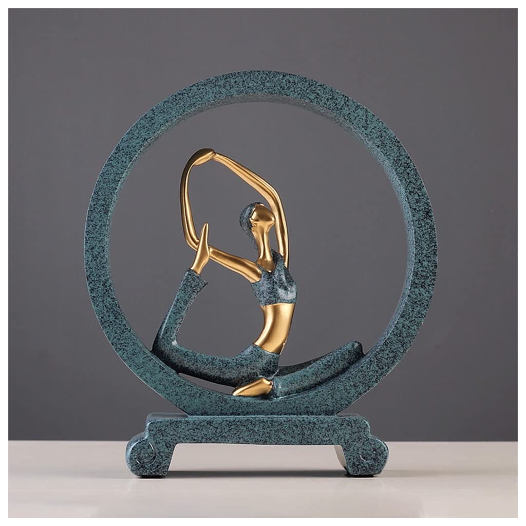 Abstract Yoga Girl Sculpture - Meditation & Yoga Decor for Bedroom, Living Room, Office - Zen Home Decor Accent, Shelf Display, TV Cabinet Centerpiece - Perfect for Yoga Studios, Meditation Spaces & Modern Home Décor