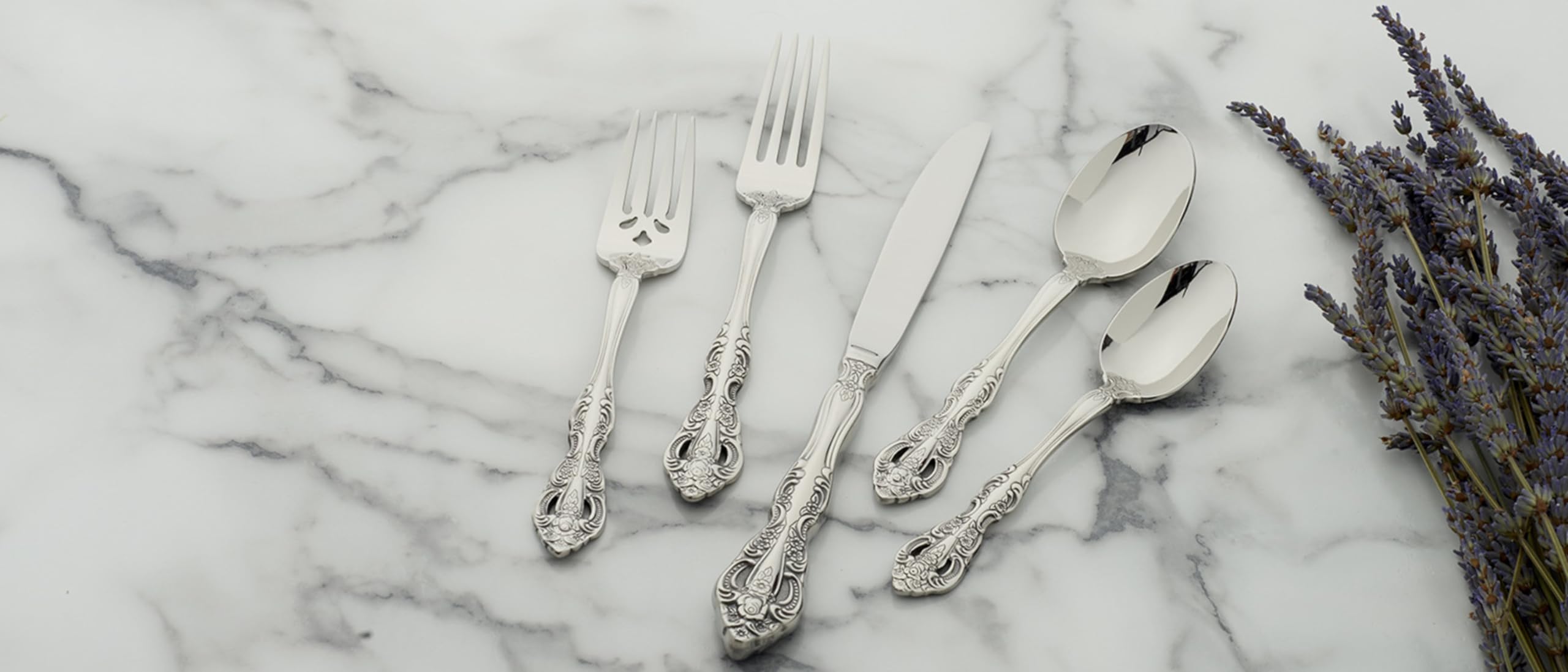 Premium Oneida Michelangelo 20-Piece Stainless Steel Flatware Set - Service for 4 - Elegant Dining Utensils for Everyday Meals & Special Occasions - Dishwasher Safe Silverware for Home, Restaurant & Wedding Use