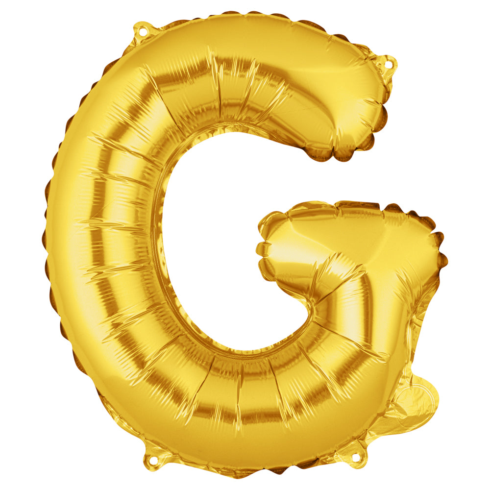 Balloonify Gold Mylar Letter G Balloon - 16 Inch Large Foil Alphabet Balloon for Birthday Party Decorations, Baby Showers & Graduation Celebrations (1 Count Box)