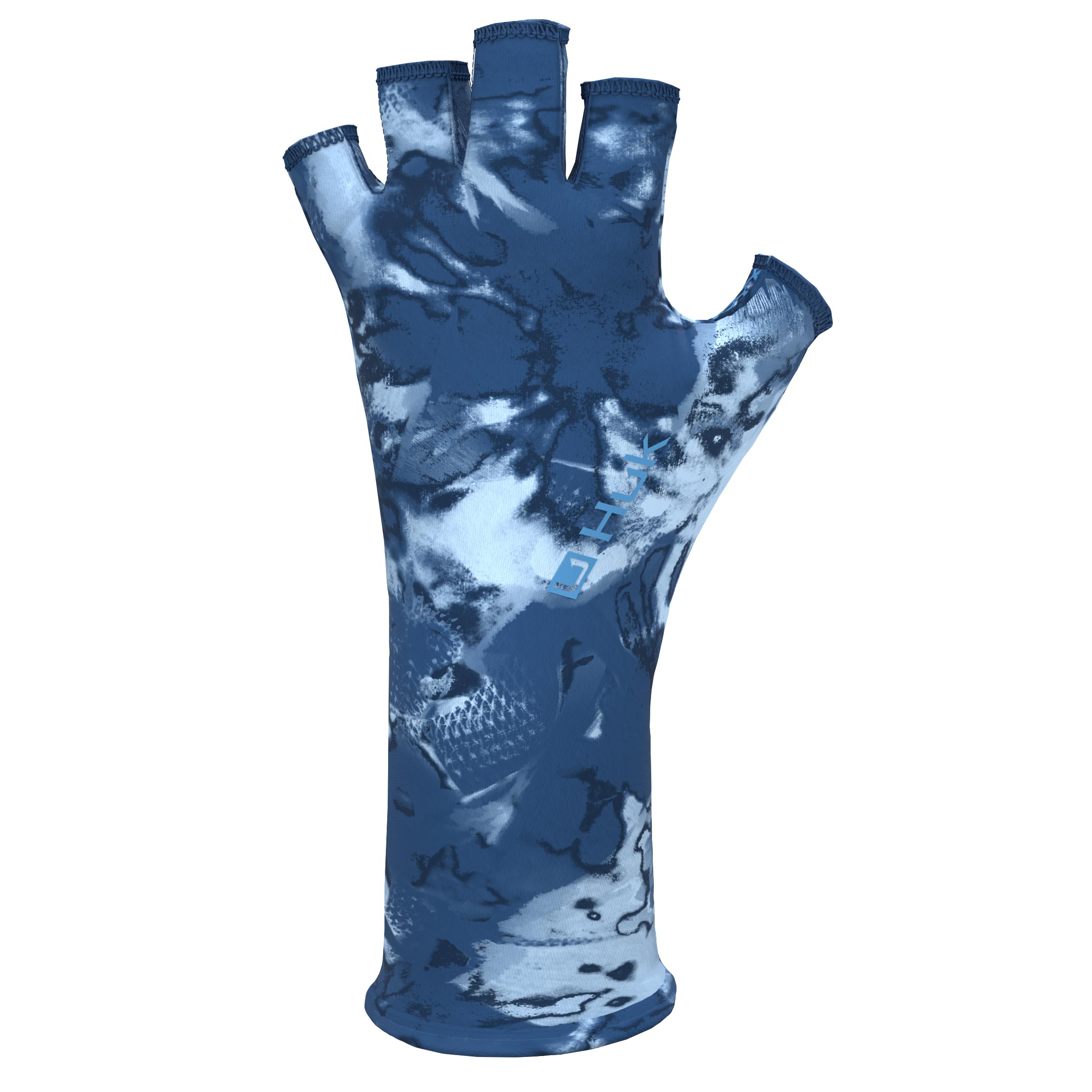 HUK Men's Fingerless Sun Sleeves UV Protection - UPF 50+ Cooling Arm Sleeves for Running, Cycling, Fishing & Outdoor Sports