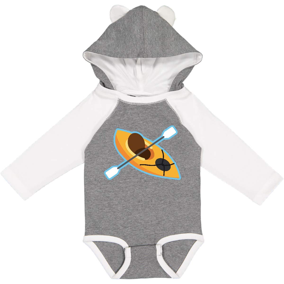 Inktastic Colorful Kayak Long Sleeve Baby Bodysuit - Soft Cotton Infant Onesie for Outdoor Adventures & Family Photos