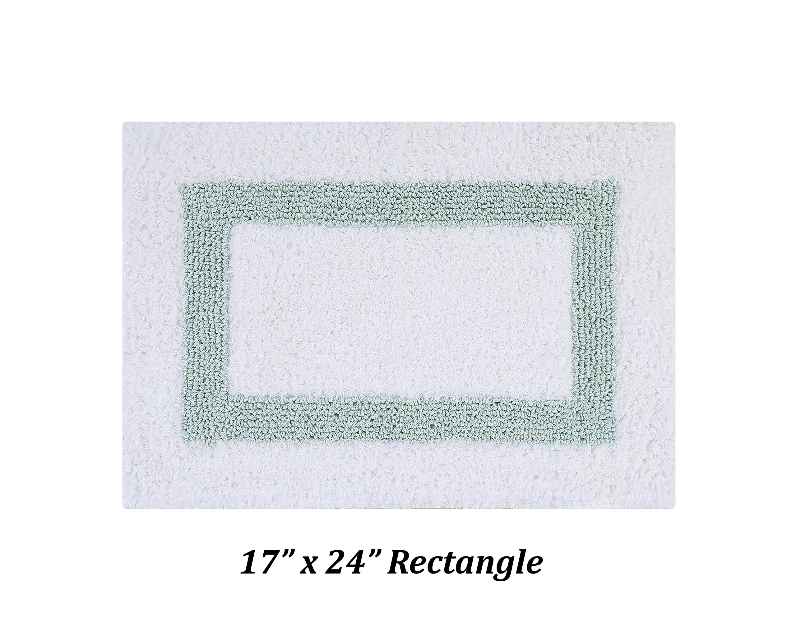 Better Trends 100% Cotton Hotel Collection Bath Mats Set - Ultra Absorbent, Reversible & Machine Washable 5-Piece Bathroom Rug Set (Gray & White) for Toilet Base, Tub Runner & Shower - Luxury Spa & Guest Bathroom Decor