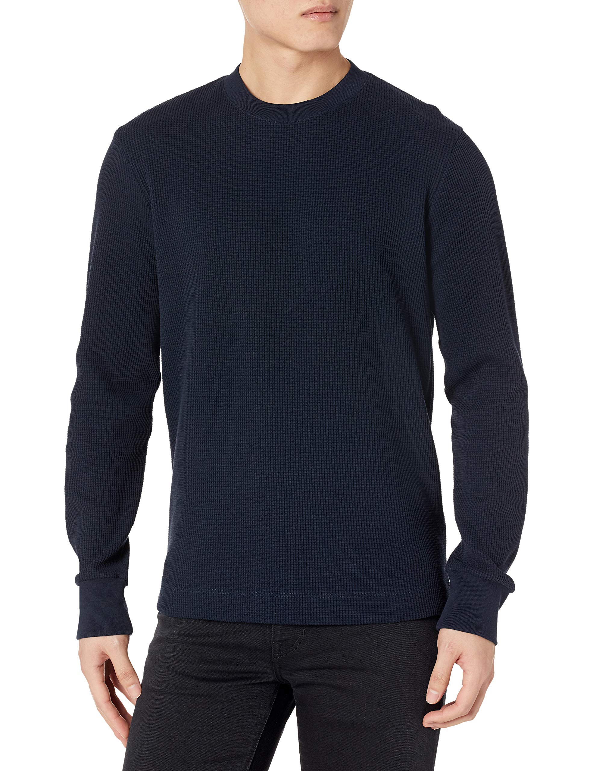 Theory Men's Mattis Waffle Knit Cotton Pullover Sweater - Casual Comfort for Fall & Winter Layering, Office Wear & Weekend Outfits