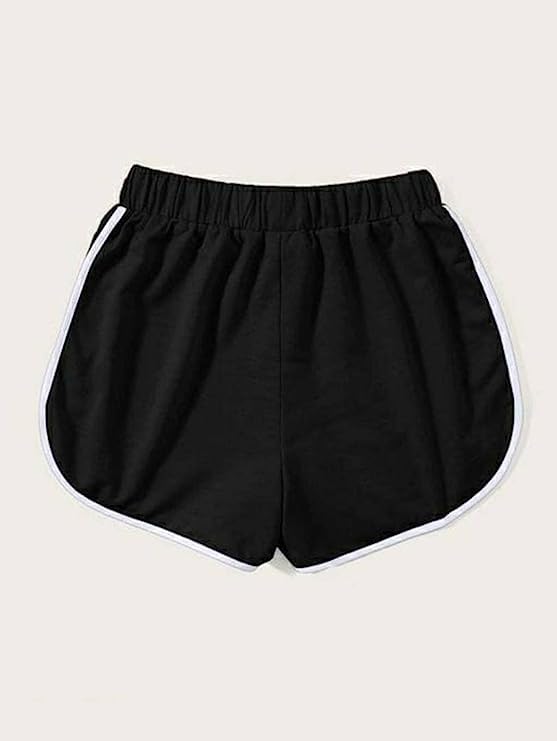Women's High Waist Yoga Shorts - Breathable Workout Running Dance Shorts for Women & Girls - Stylish Black - Perfect for Gym, Yoga, Running & Casual Wear