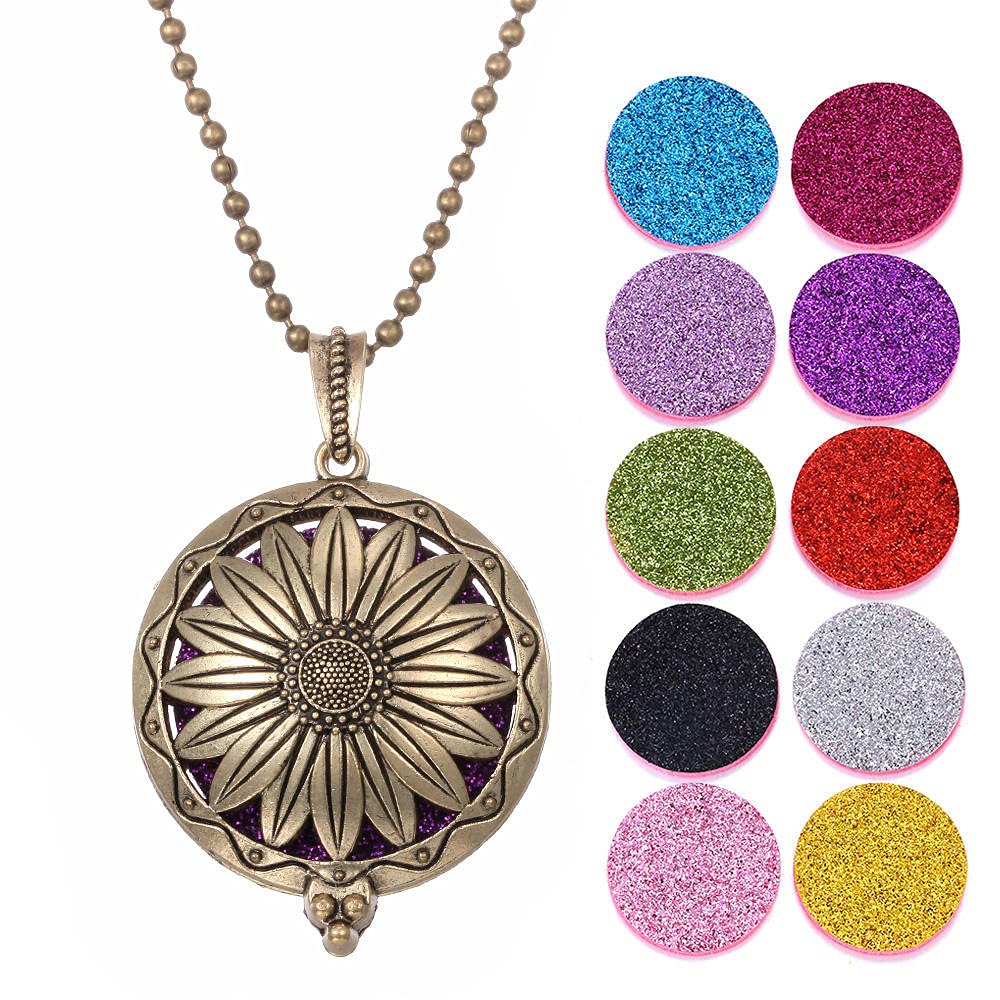 Tree of Life Essential Oil Necklace - Vintage Aromatherapy Locket Pendant for Diffusing Oils, Perfume & Aromatherapy | Perfect for Yoga, Meditation, Stress Relief & Everyday Wear