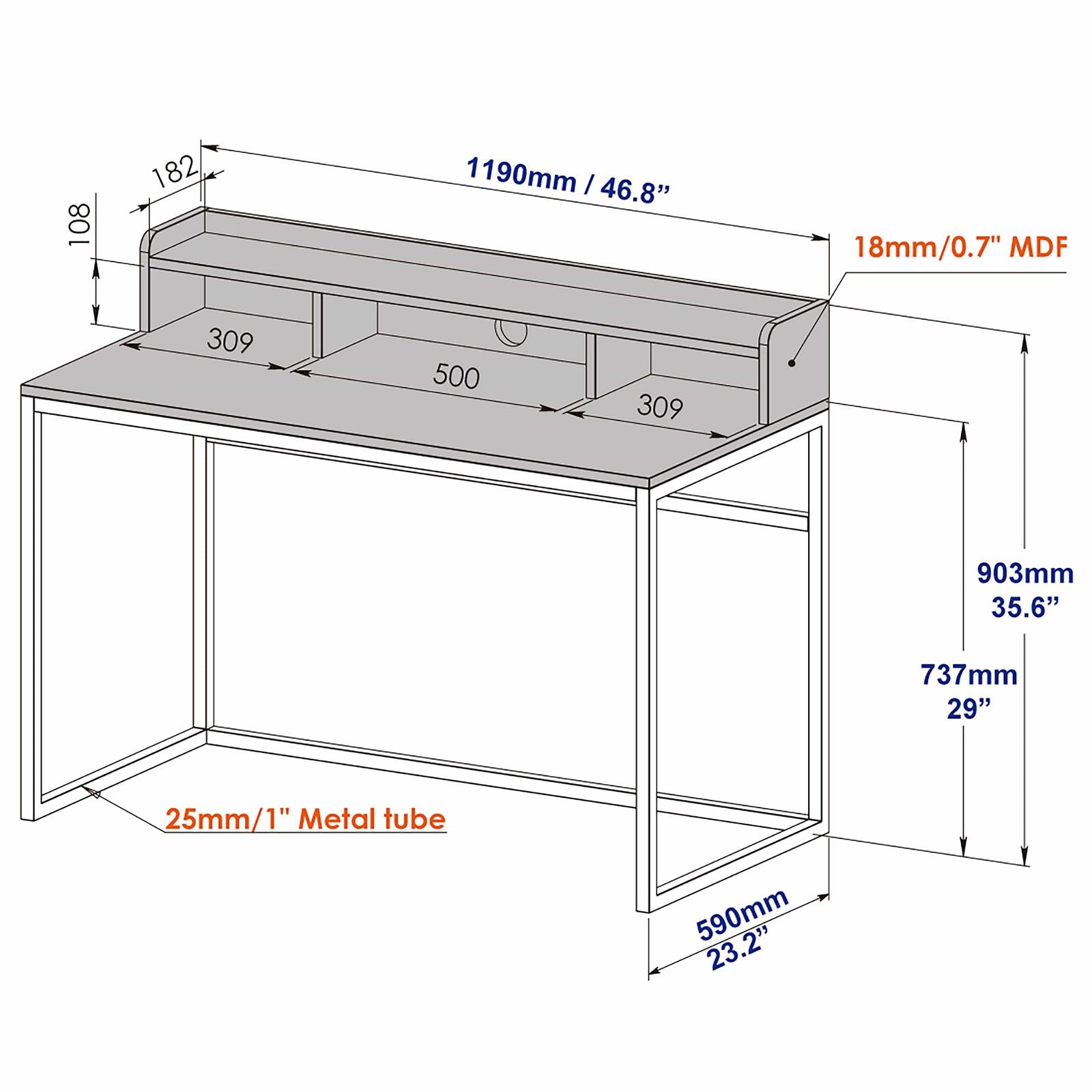 Woodstock Sally Office Desk 1200