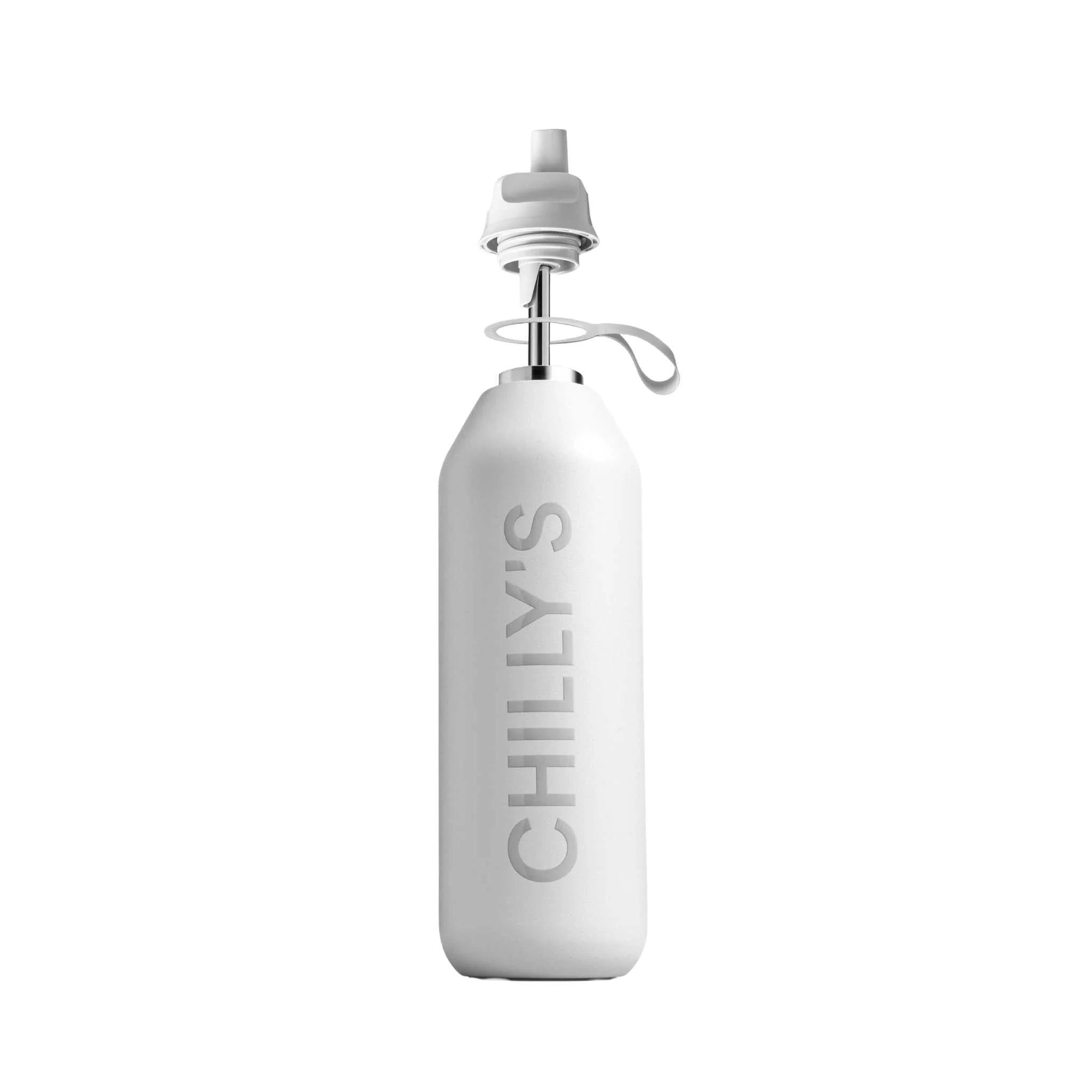 Chilly's Series 2 Insulated Flip Sports Water Bottle 1L - Granite Grey | Leakproof & BPA-Free | Perfect for Gym, Hiking & Outdoor Activities