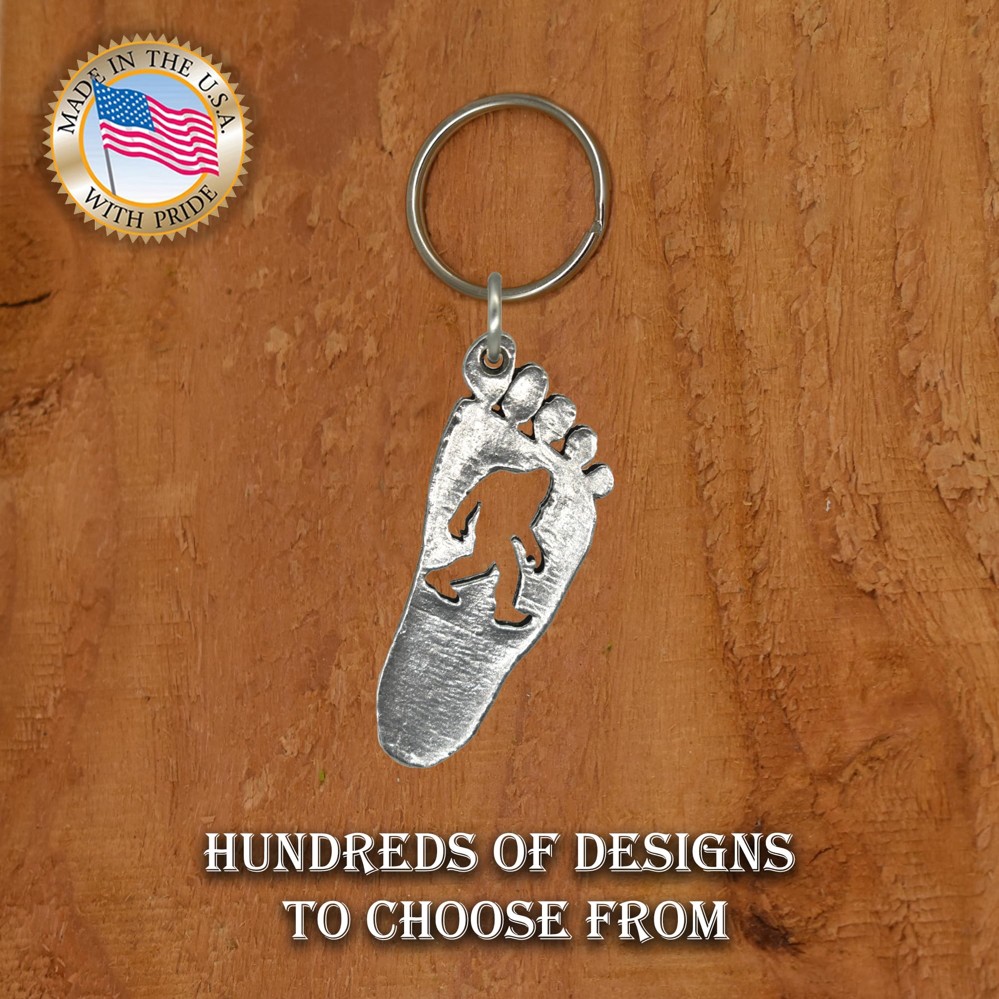 Bigfoot Footprint Keychain - 2.5