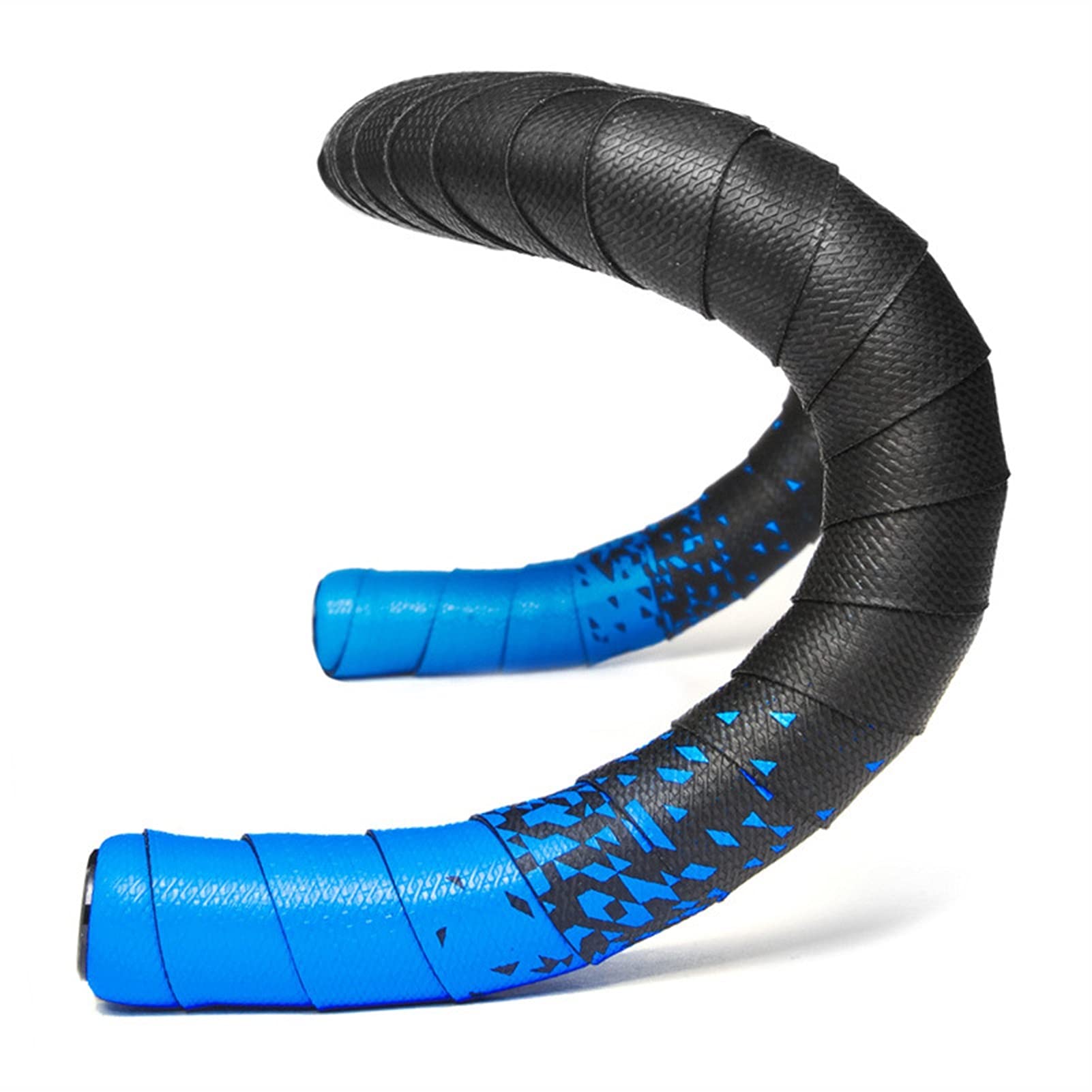 HUACHEN-LS Premium Road Bike Handlebar Tape - Anti-Vibration PU EVA Cycling Grip Wrap, Non-Slip Breathable Handlebar Cover for Racing & Commuting Bicycles (Blue) - Perfect for Long-Distance Riding & Urban Cycling