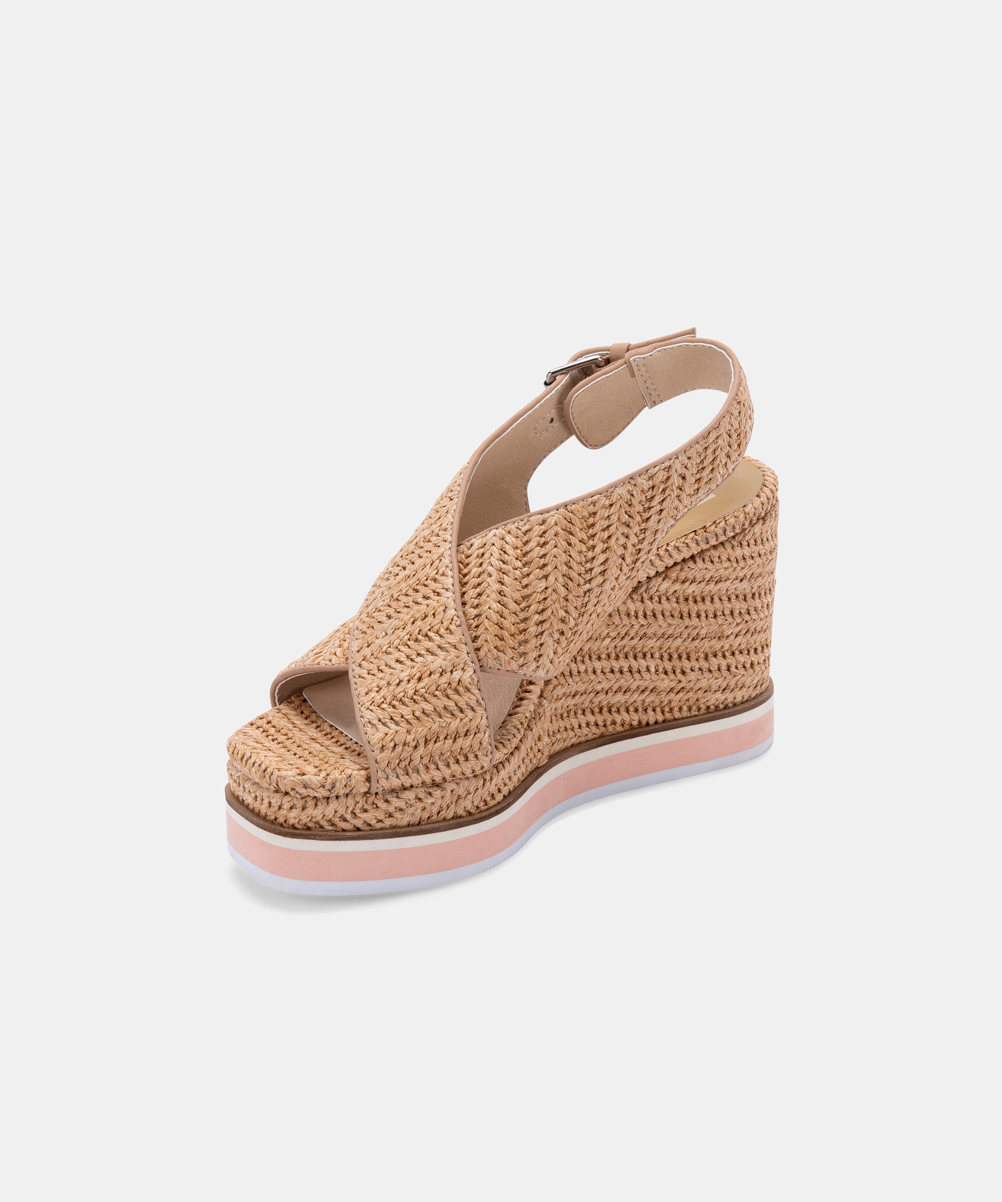 ODELIA Women's Natural Raffia Wedge Sandals - Comfortable Summer Beach Shoes for Walking, Travel & Casual Outfits