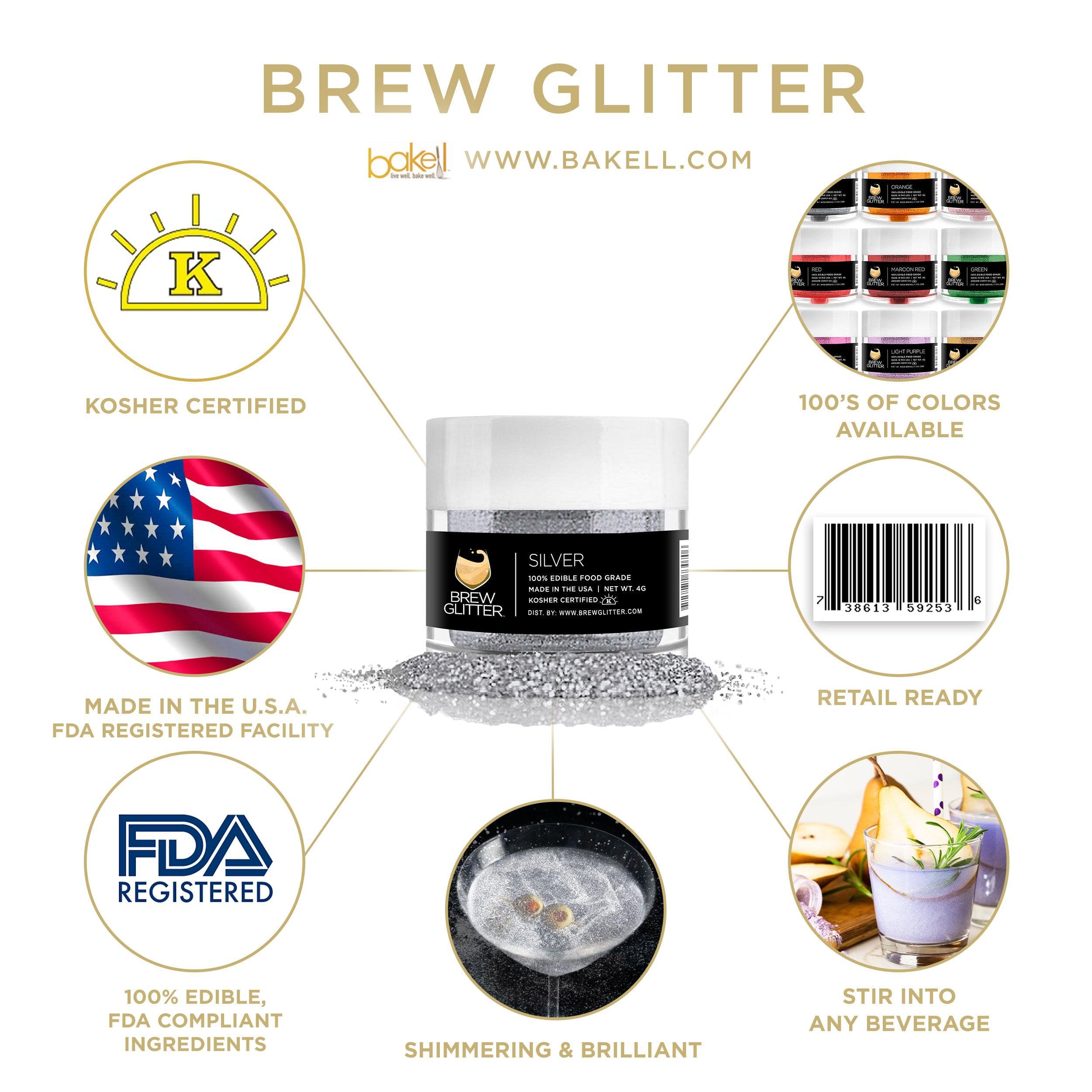 Blue & Silver Brew Glitter® Football Team Colors (2 PC Set) - Perfect for Game Day, Tailgating, and Sports-Themed Parties