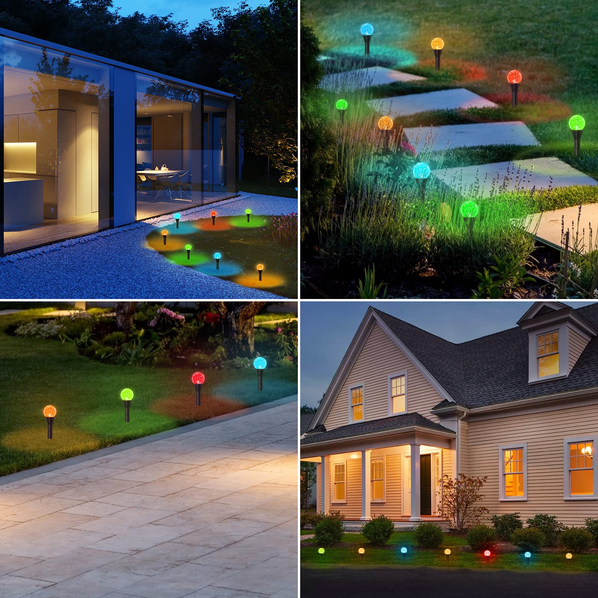 Upgraded Solar Garden Lights - 10 LED Outdoor Pathway Lights, Waterproof DIY Fairy String for Lawn, Yard, Walkway & Garden Decoration | Perfect for Landscape Lighting, Patio Decor & Backyard Pathways
