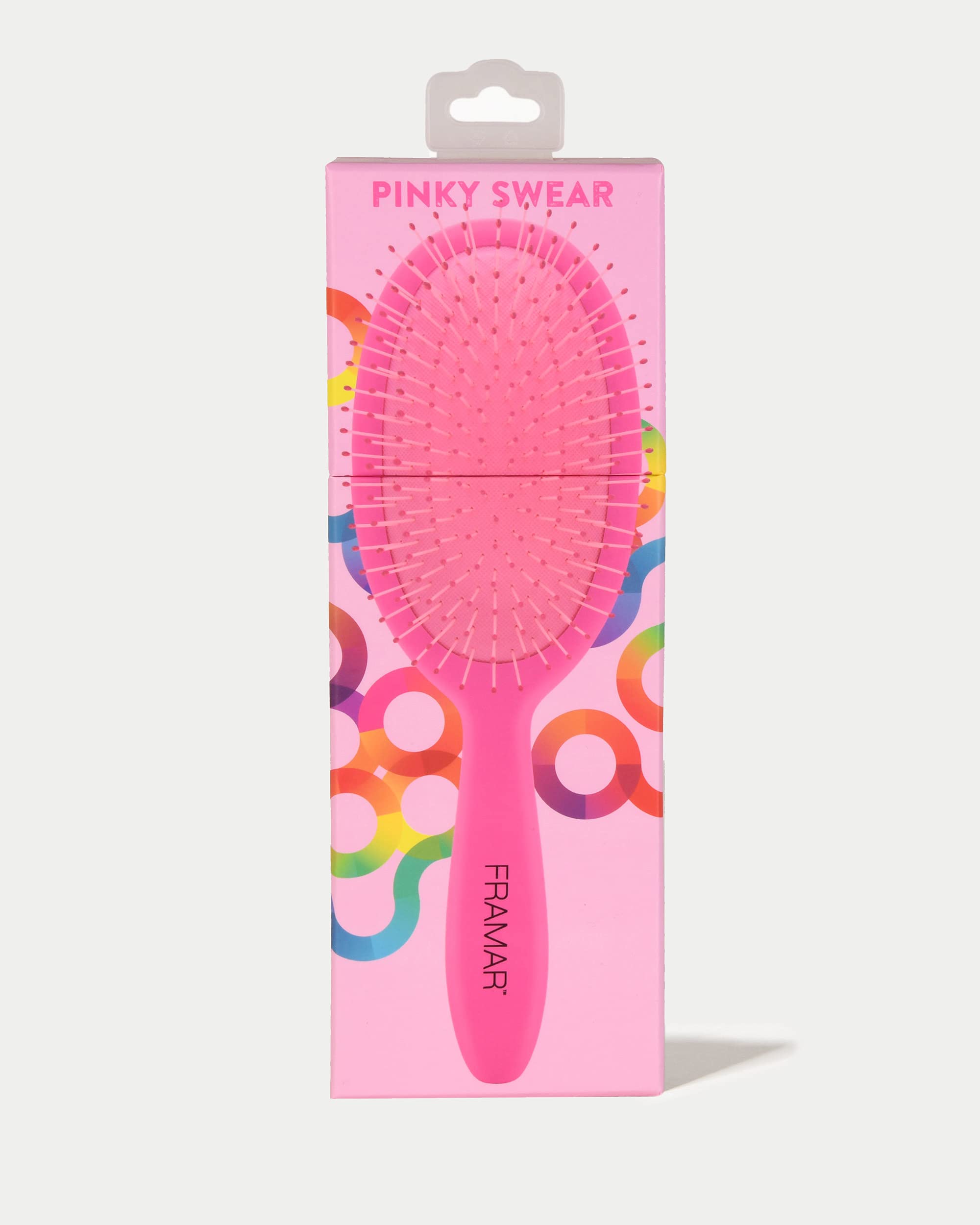 Framar Detangling Brush for Curly Hair - Professional Hair Brush for Women & Kids, Gentle Knot Remover for Thick, Wavy & Natural Curly Hair - Perfect for Daily Styling, Salon Use & Travel (Pink)