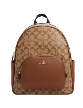 Coach Signature Canvas Court Backpack - Stylish & Durable Women's Backpack for Work, Travel & Everyday Use