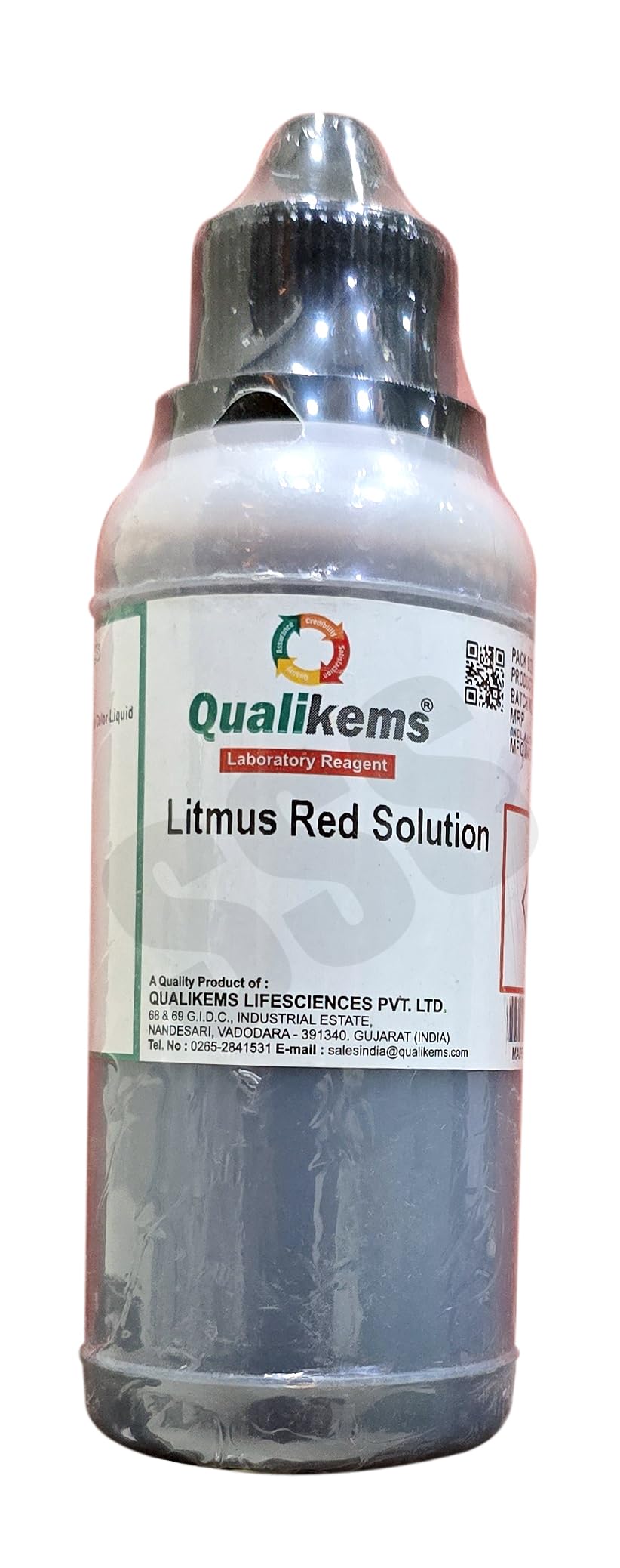 Qualikems Litmus Red Solution 125ml - pH Testing Kit for Science Labs, Schools & Home Chemistry Experiments