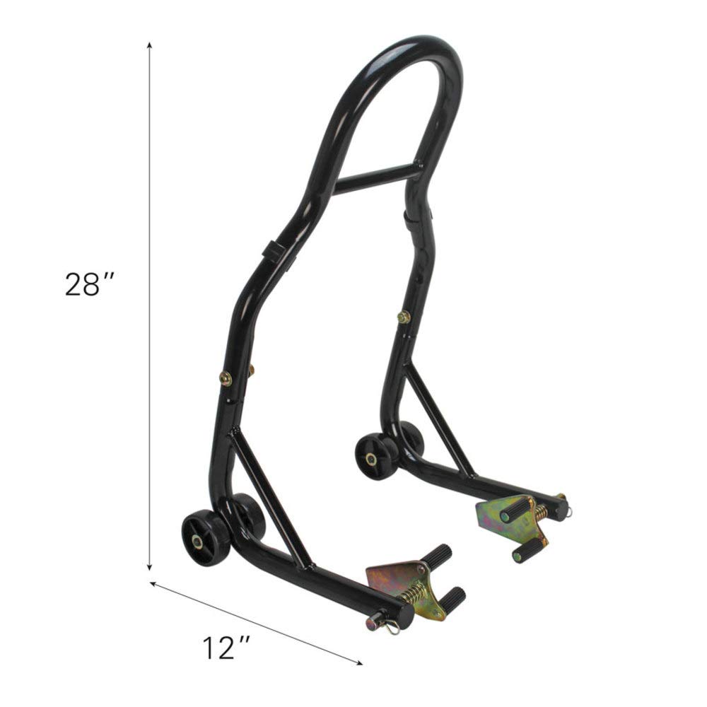 Extreme Max 5600.3223 Sport Bike Lift Stand - Front & Rear Spool-Style with Triple Tree Attachment for Motorcycle Maintenance & Storage