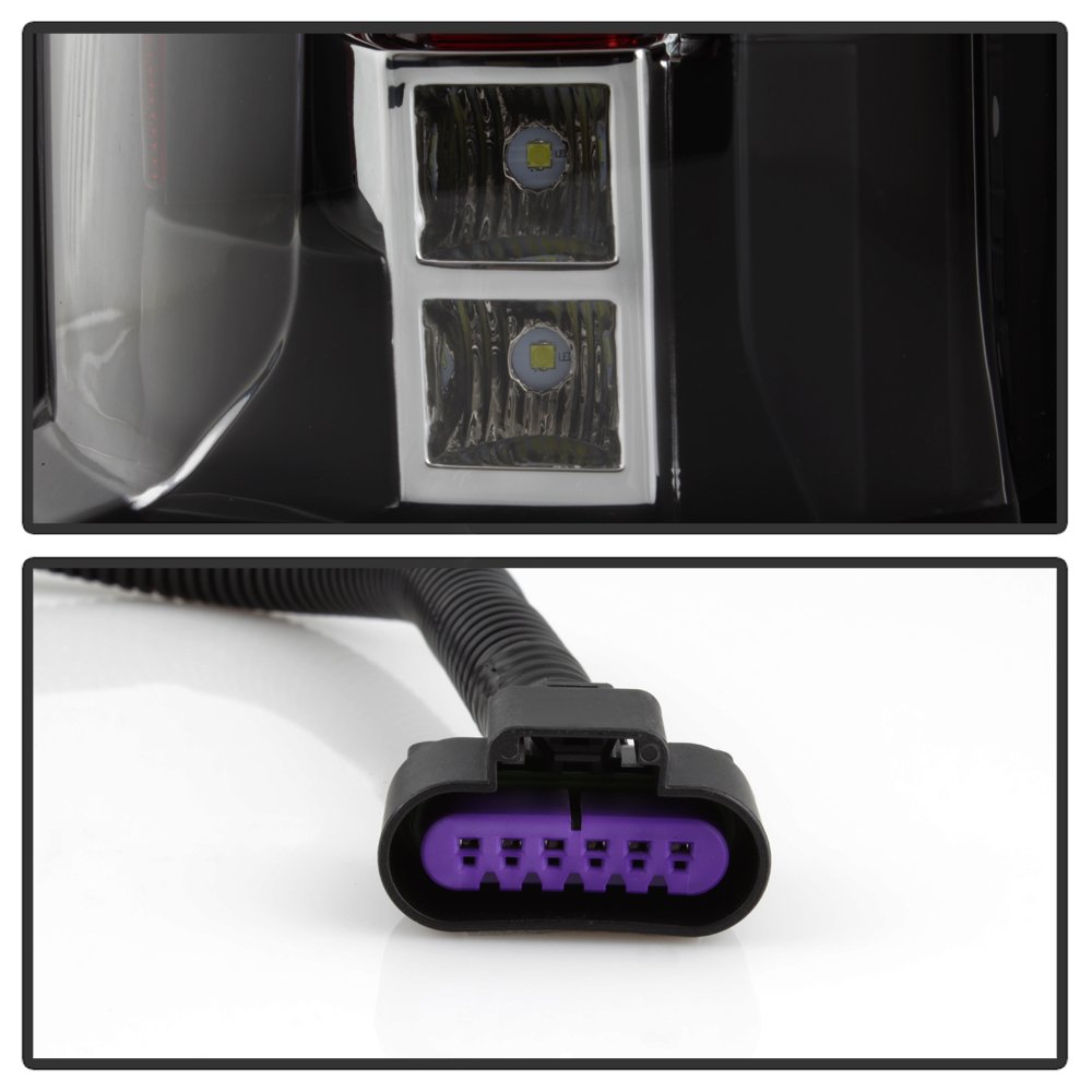 High-Quality Aftermarket LED Tail Lights for 2007-2014 Cadillac Escalade - Black 2-in-1 Design | Perfect for Night Driving & Custom Car Upgrades