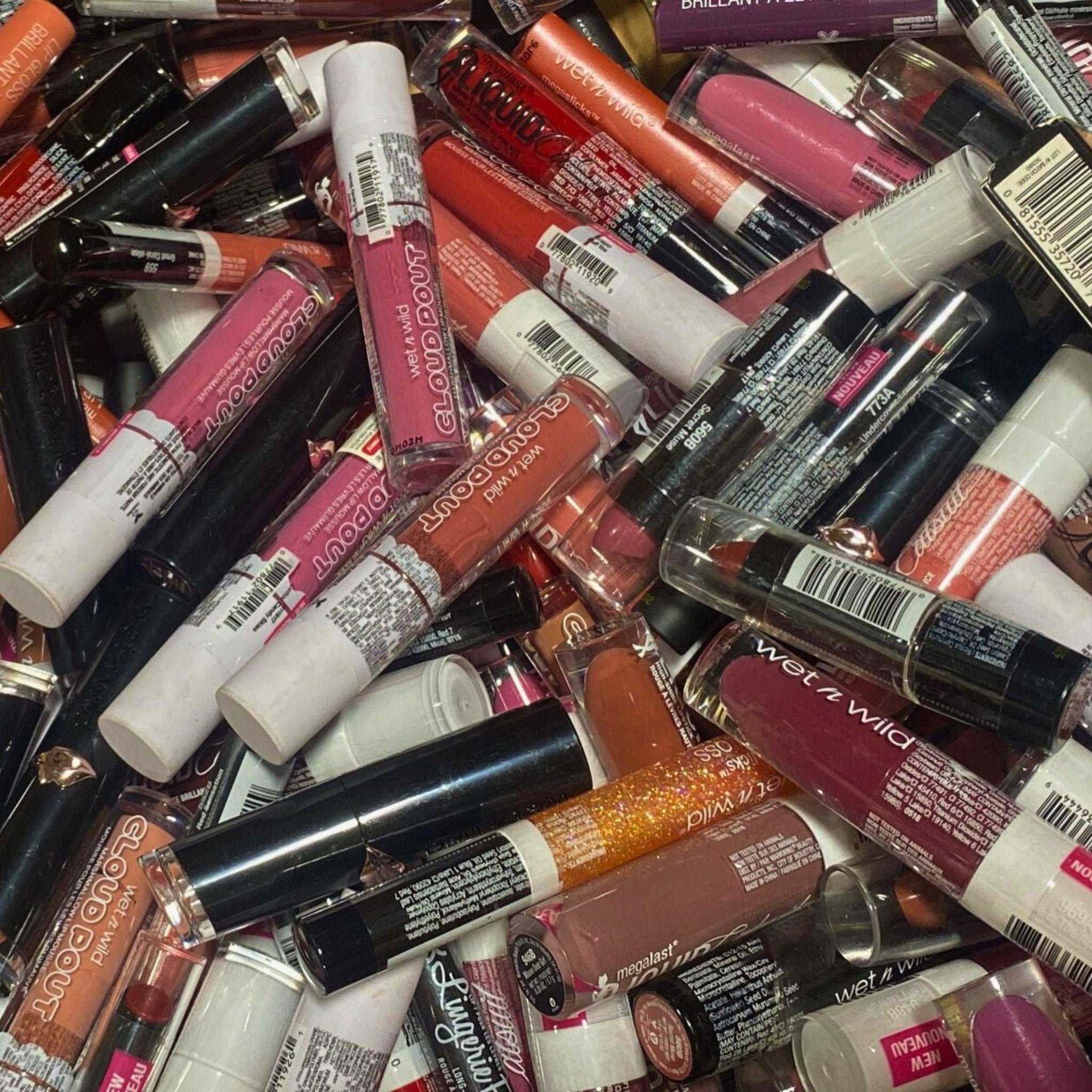 Wet n Wild Assorted Lip Mix - 100 Pcs Bulk Lipstick Set | Variety Pack for Makeup Artists, Party Favors & Beauty Lovers | Perfect for Salons, Weddings & Gift Baskets